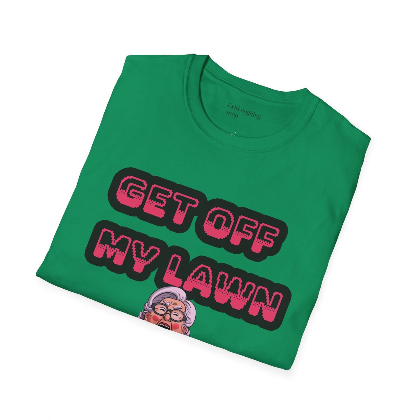 Funny Senior Tee – “Get Off My Lawn” – Sarcastic Senior Merch, Dark Humor Shirt & Funny Aging T-Shirt, Perfect Retirement Gift