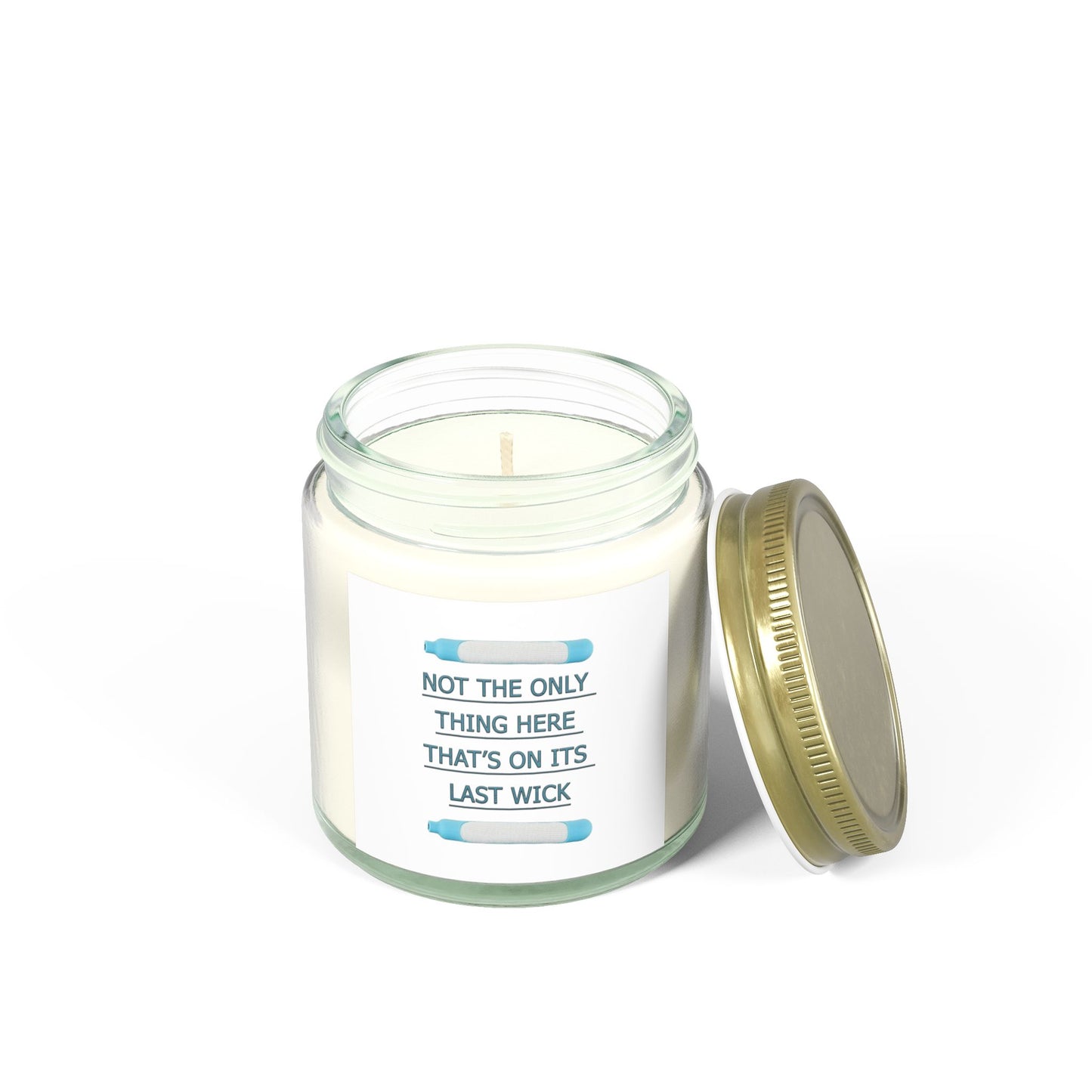 Funny Scented Soy Candle for Seniors – “Not the Only Thing That’s On Its Last Wick” – Sarcastic Senior Merch & Dark Humored Retirement Gift