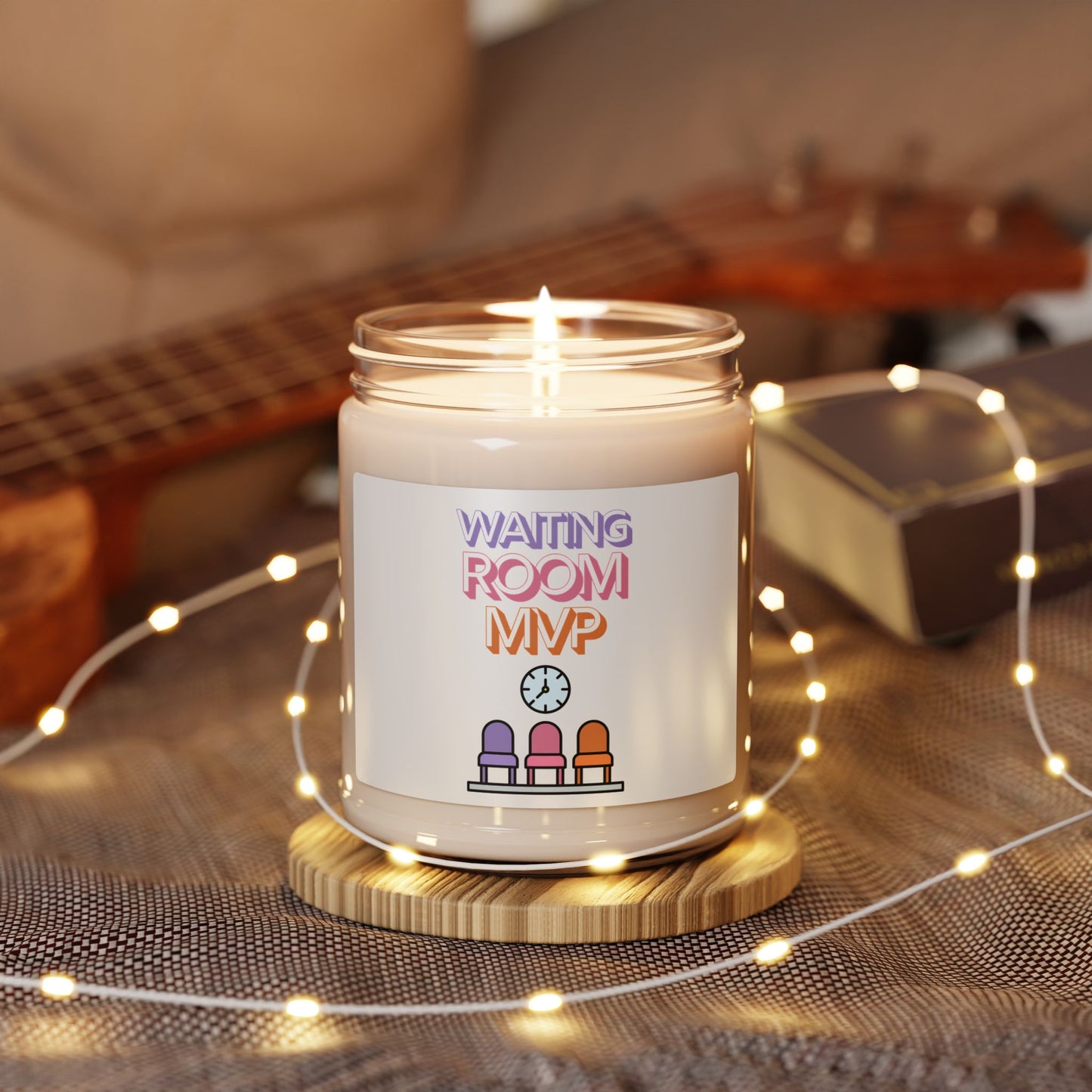 Funny Scented Soy Candle for Seniors – “Waiting Room MVP” – Sarcastic Senior Merch & Dark Humored Retirement Gift
