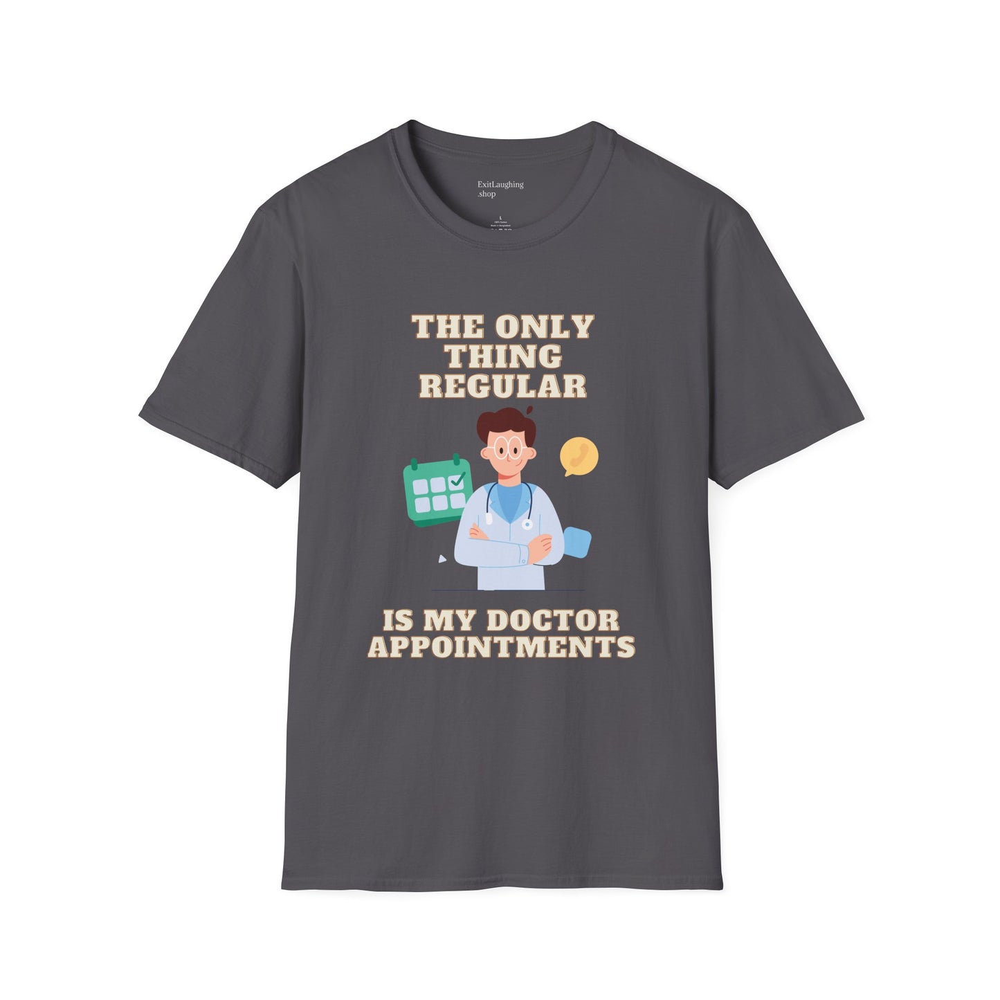 Funny Senior Tee – “The Only Thing Regular Is My Doctor Appointments” – Sarcastic Senior Merch, Dark Humor Shirt & Funny Aging T-Shirt, Perfect Retirement Gift for Seniors