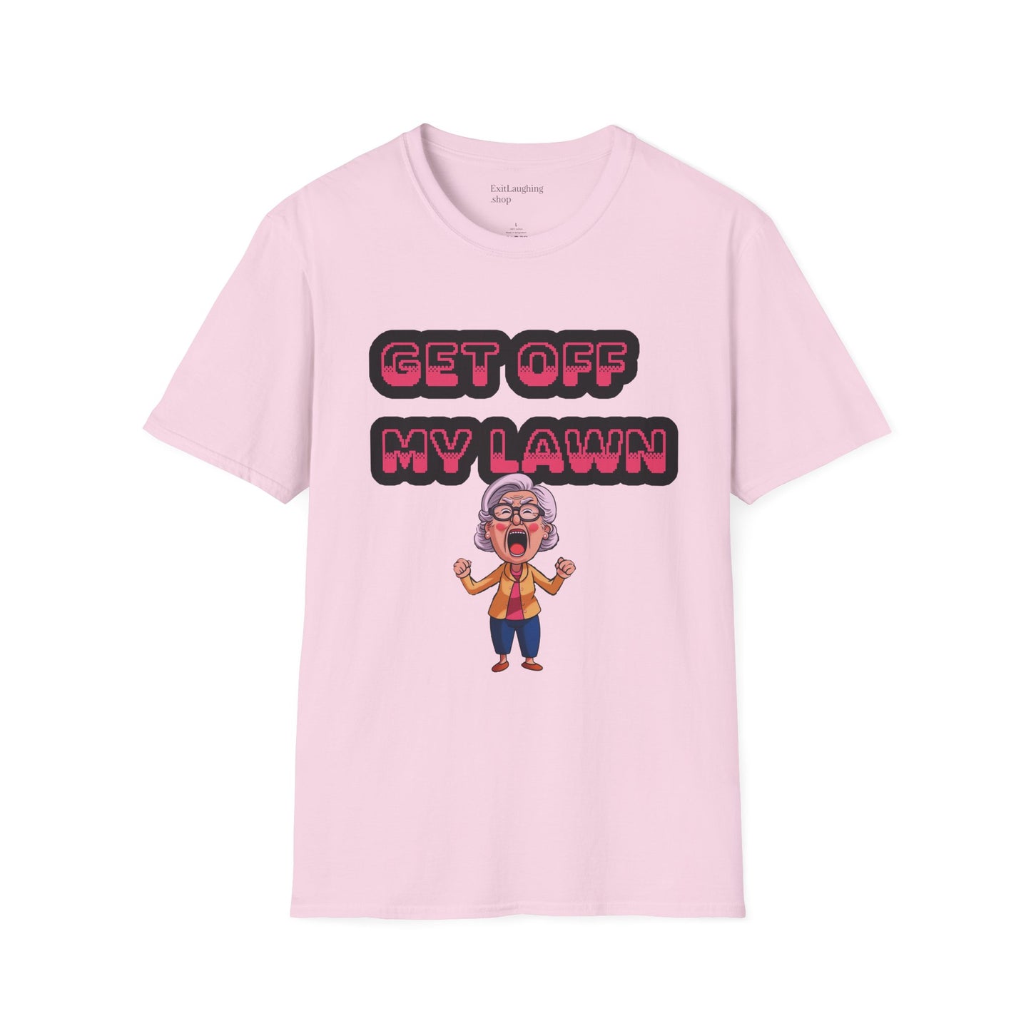 Funny Senior Tee – “Get Off My Lawn” – Sarcastic Senior Merch, Dark Humor Shirt & Funny Aging T-Shirt, Perfect Retirement Gift