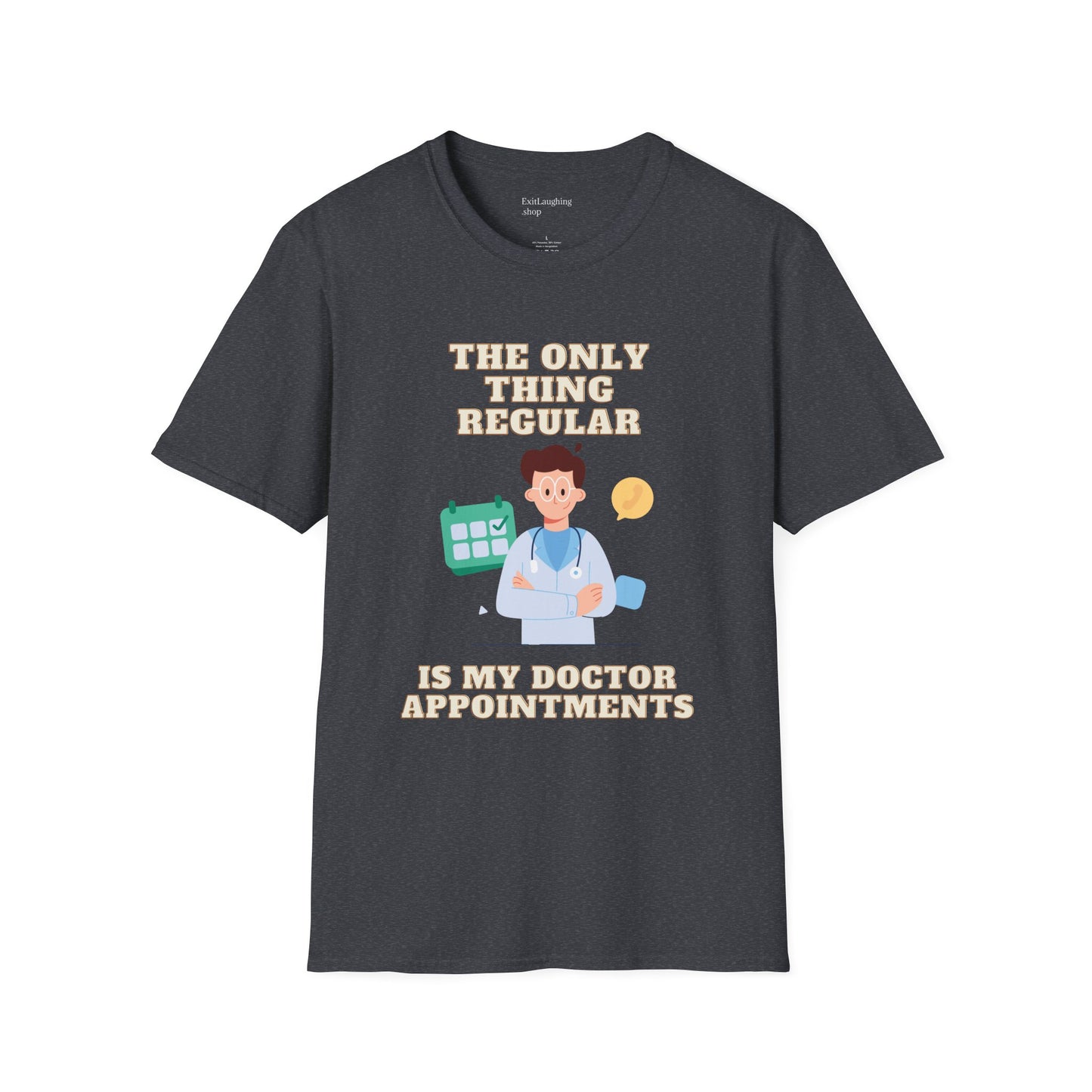 Funny Senior Tee – “The Only Thing Regular Is My Doctor Appointments” – Sarcastic Senior Merch, Dark Humor Shirt & Funny Aging T-Shirt, Perfect Retirement Gift for Seniors