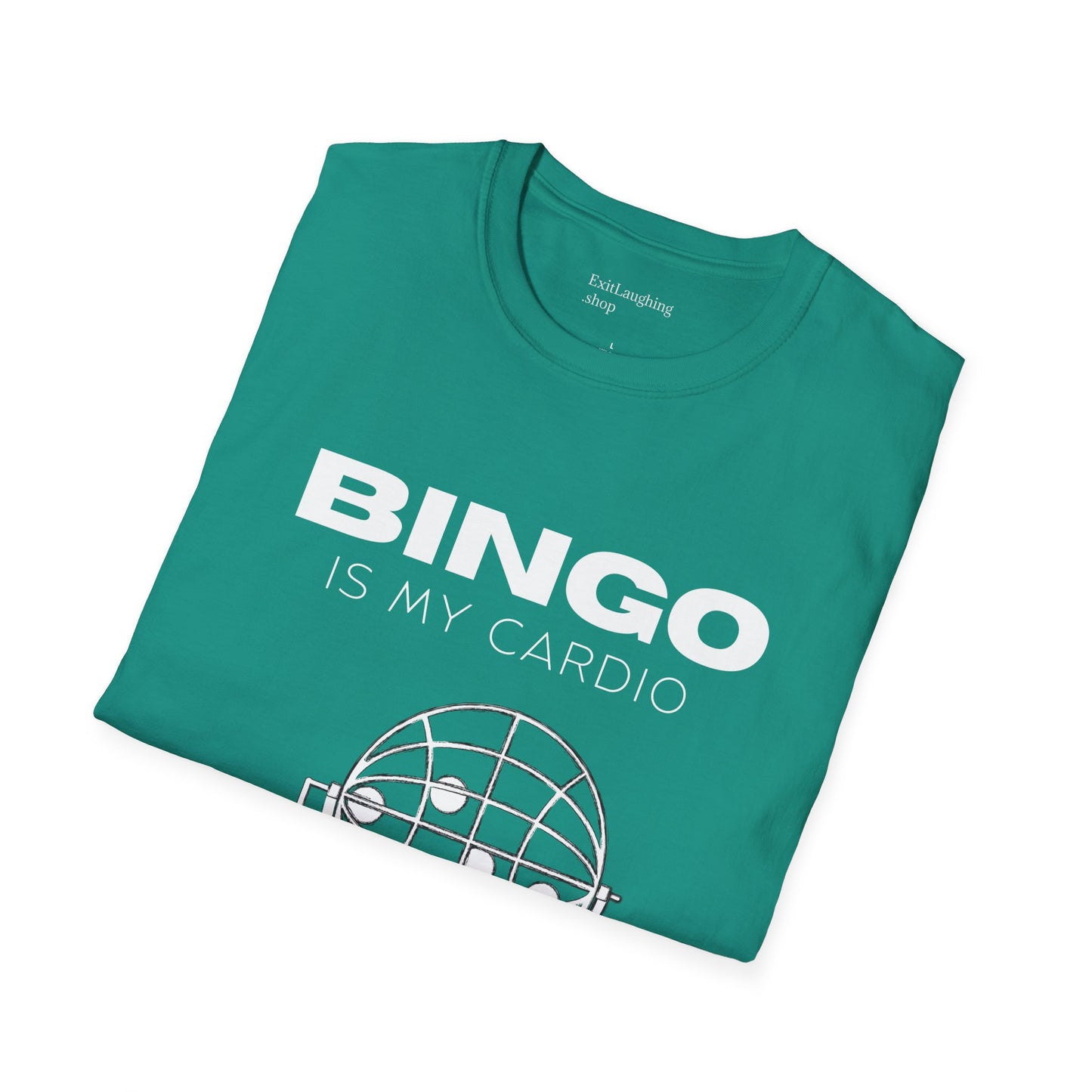 Funny Senior Tee – “BINGO Is My Cardio” – Sarcastic Senior Merch, Dark Humor Shirt & Funny Aging T-Shirt, Perfect Retirement Gift for Seniors