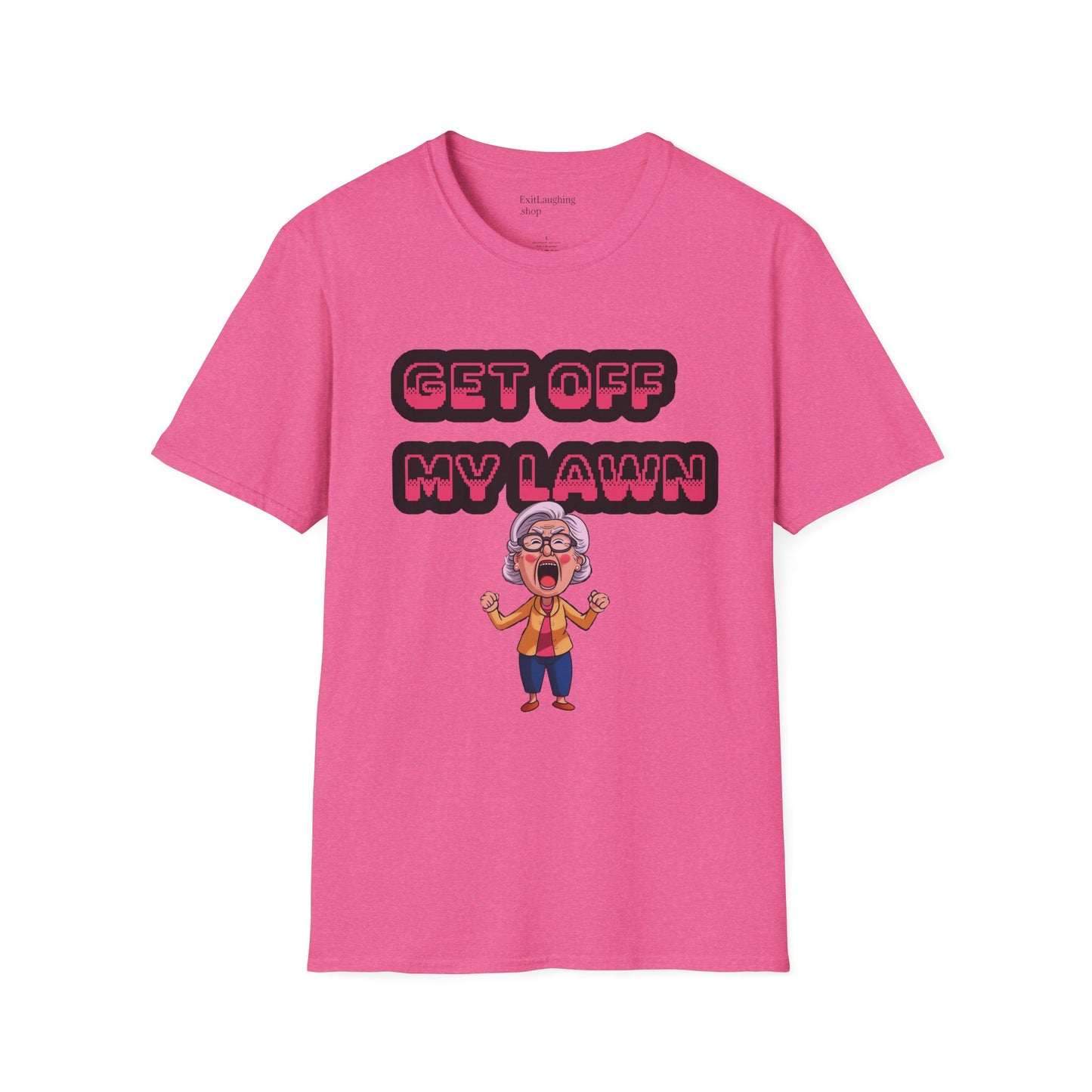 Funny Senior Tee – “Get Off My Lawn” – Sarcastic Senior Merch, Dark Humor Shirt & Funny Aging T-Shirt, Perfect Retirement Gift