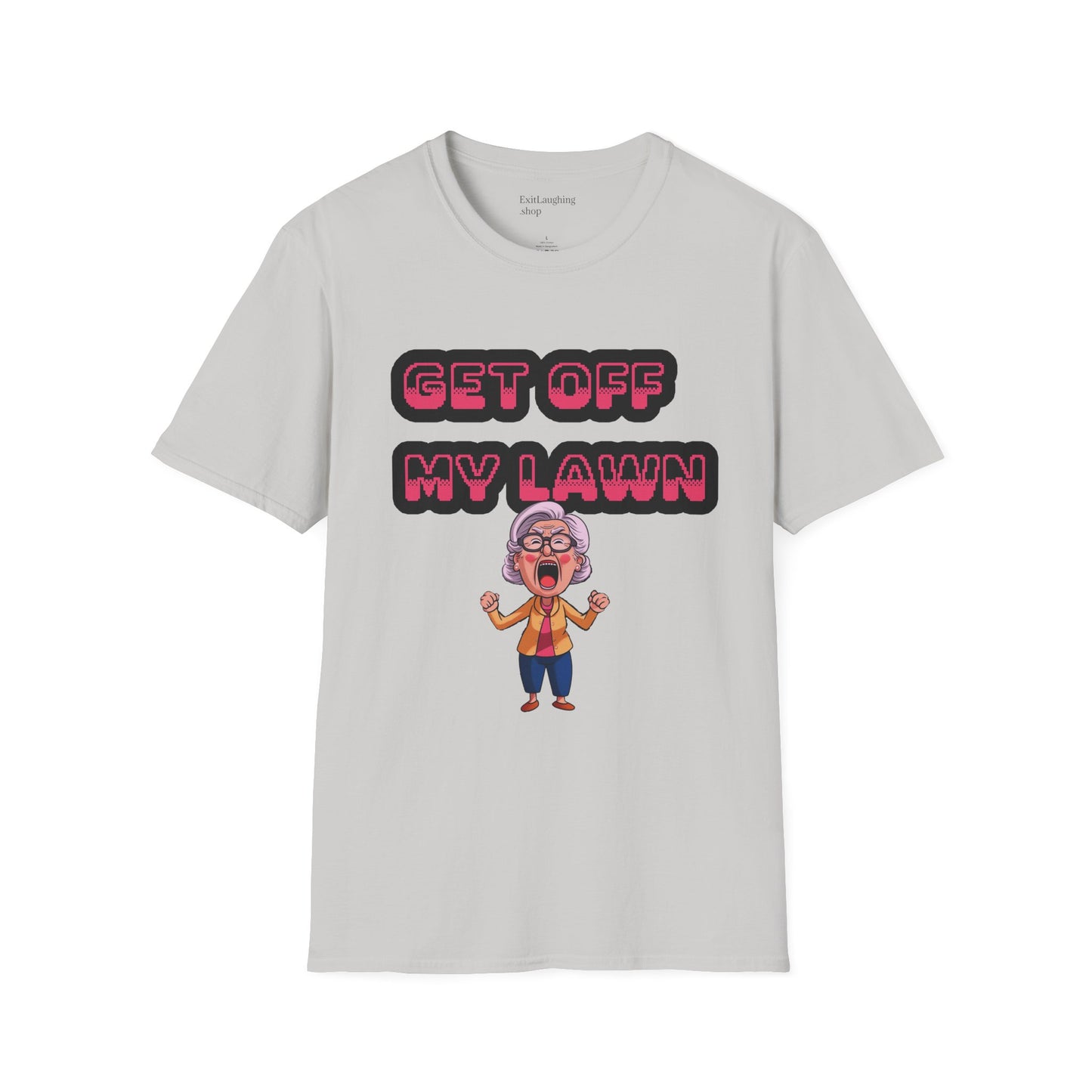 Funny Senior Tee – “Get Off My Lawn” – Sarcastic Senior Merch, Dark Humor Shirt & Funny Aging T-Shirt, Perfect Retirement Gift