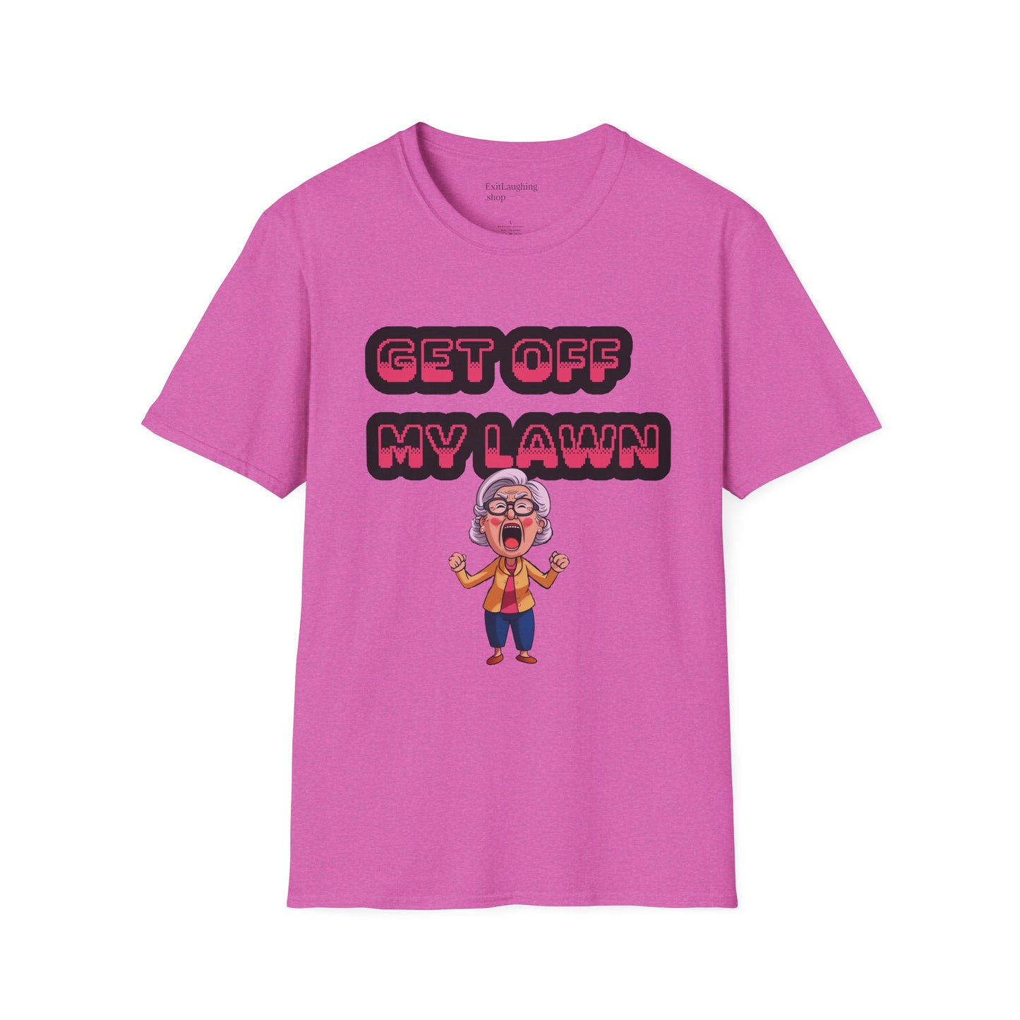 Funny Senior Tee – “Get Off My Lawn” – Sarcastic Senior Merch, Dark Humor Shirt & Funny Aging T-Shirt, Perfect Retirement Gift