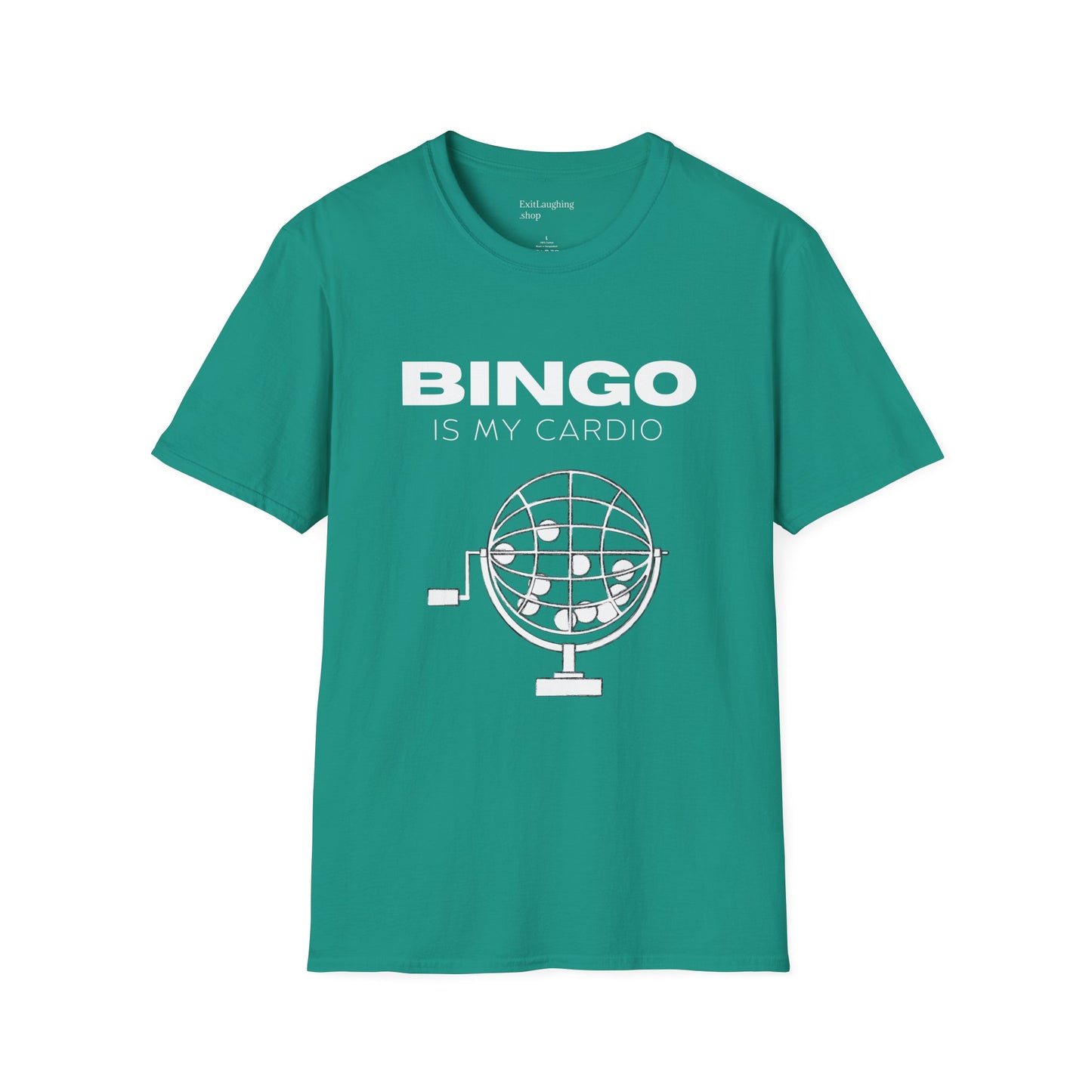 Funny Senior Tee – “BINGO Is My Cardio” – Sarcastic Senior Merch, Dark Humor Shirt & Funny Aging T-Shirt, Perfect Retirement Gift for Seniors
