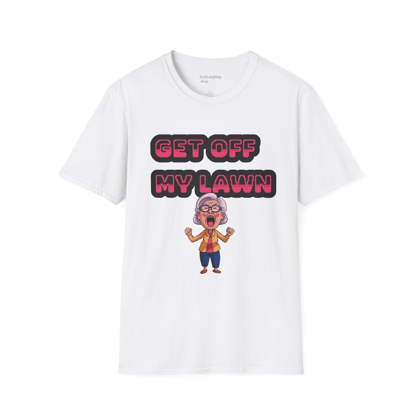 Funny Senior Tee – “Get Off My Lawn” – Sarcastic Senior Merch, Dark Humor Shirt & Funny Aging T-Shirt, Perfect Retirement Gift