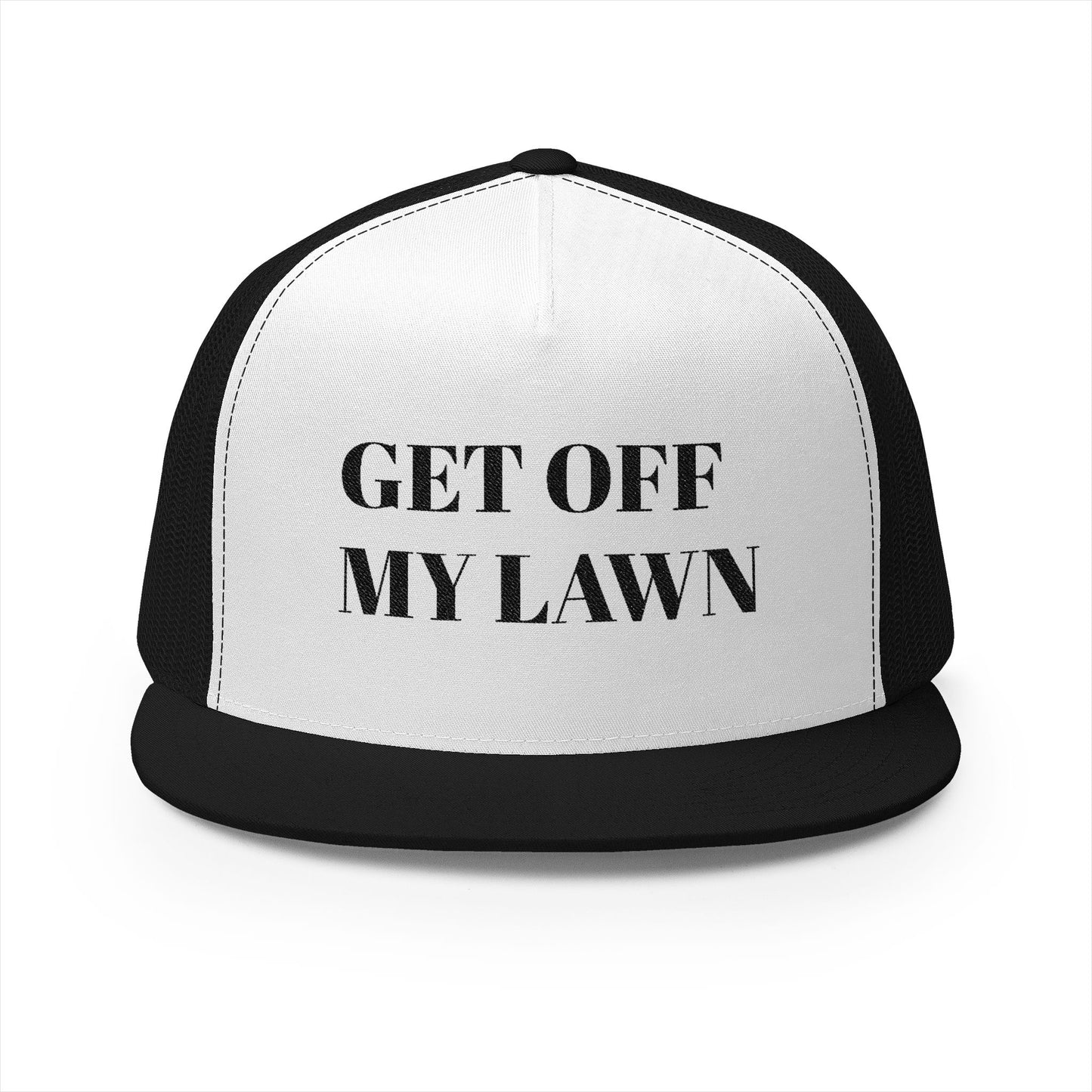 Funny Senior Hat – “Get Off My Lawn” – Sarcastic Senior Merch & Dark Humored Retirement Gift