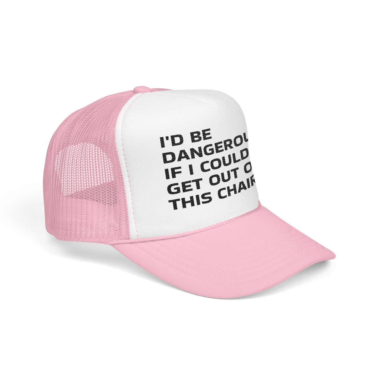 Funny Senior Hat – “I’d Be Dangerous If I Could Get Out of This Chair” – Sarcastic Senior Merch & Dark Humored Retirement Gift
