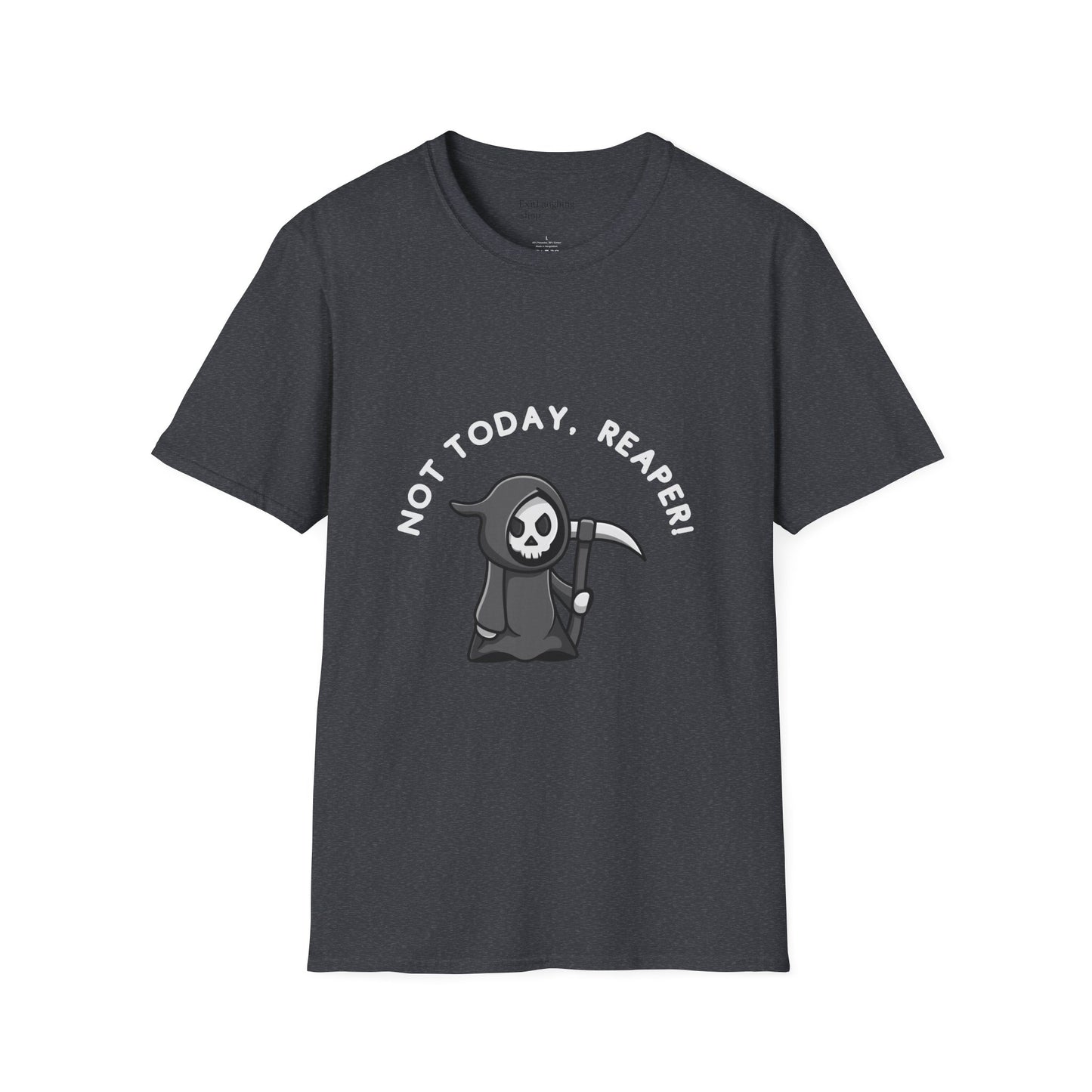 Funny Senior Tee – “Not Today, Reaper!” – Sarcastic Senior Merch, Dark Humor Shirt & Funny Aging T-Shirt, Perfect Retirement Gift