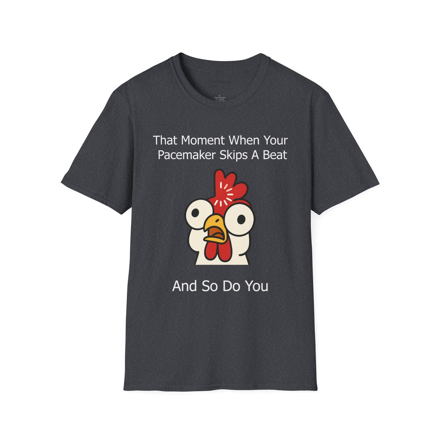 Funny Senior Tee – “That Moment When Your Pacemaker Skips and So Do You” – Sarcastic Senior Merch, Dark Humor Shirt & Funny Aging T-Shirt, Perfect Retirement Gift