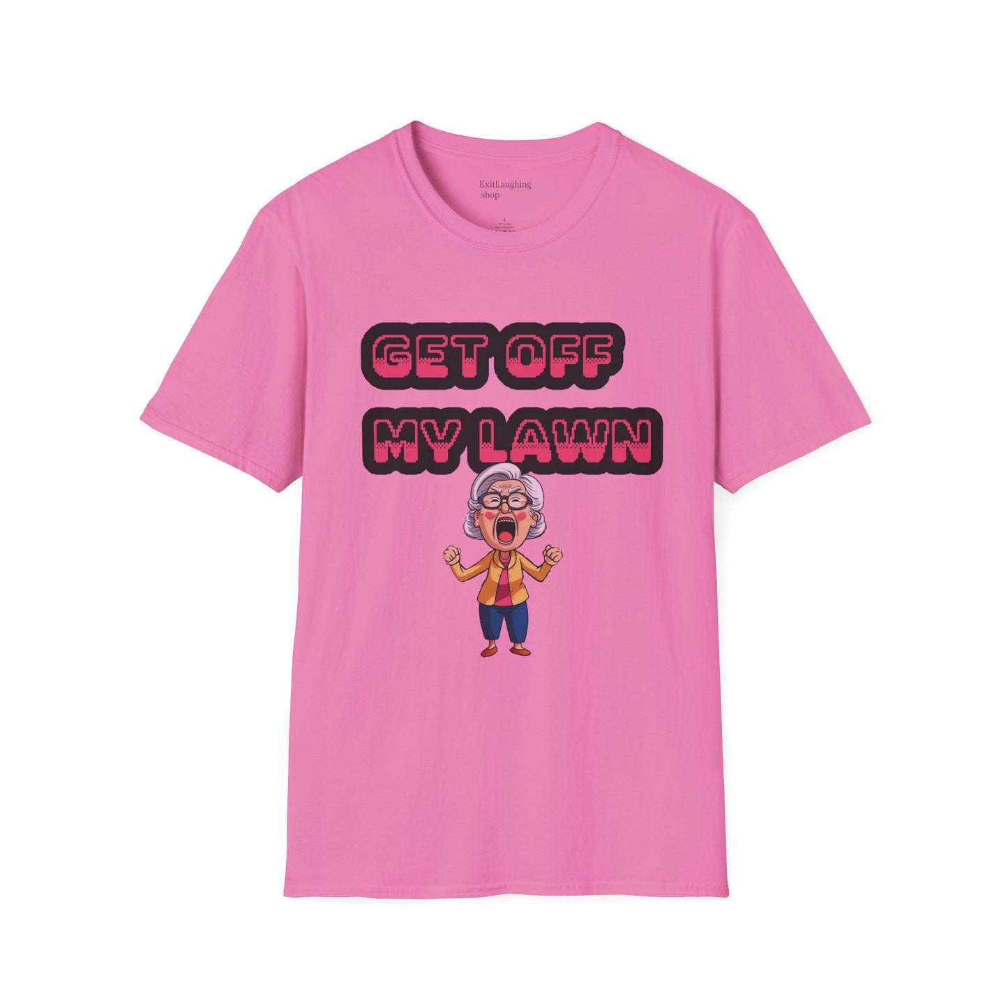 Funny Senior Tee – “Get Off My Lawn” – Sarcastic Senior Merch, Dark Humor Shirt & Funny Aging T-Shirt, Perfect Retirement Gift