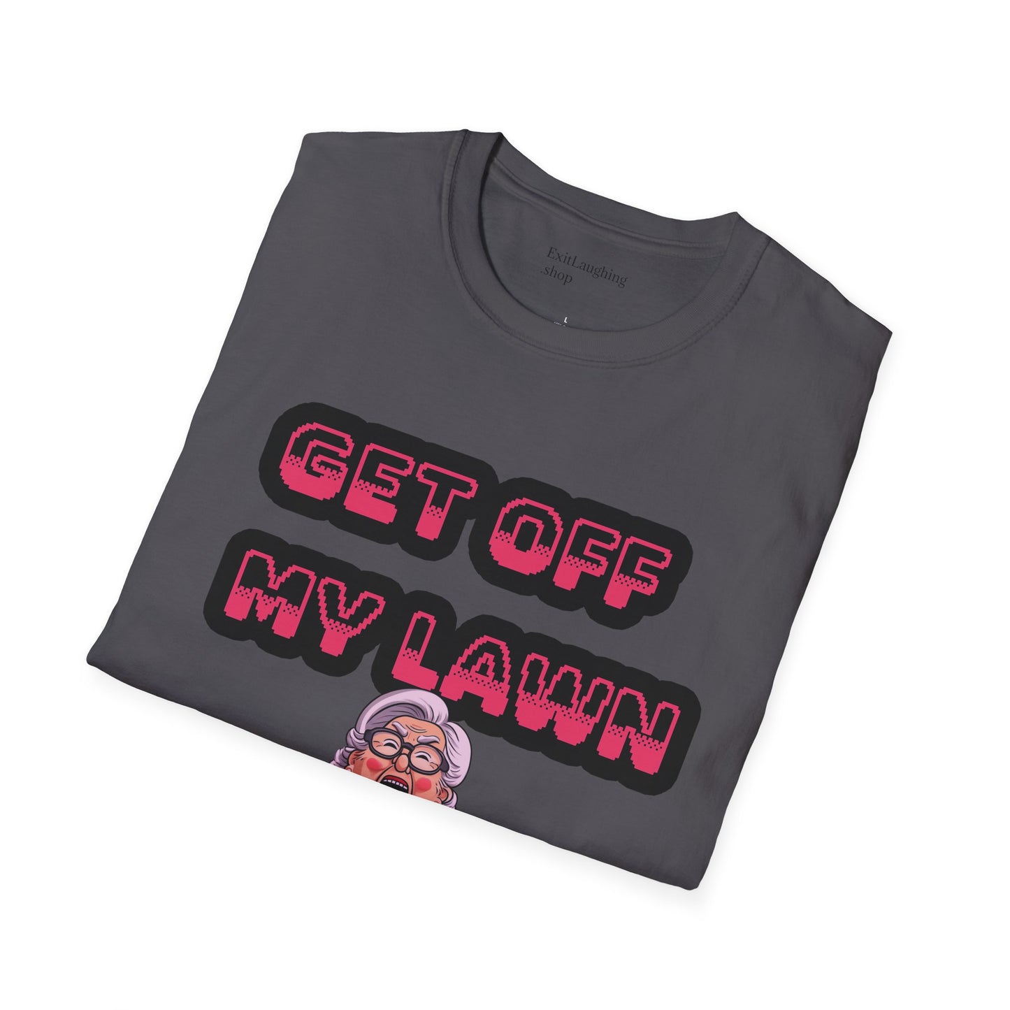 Funny Senior Tee – “Get Off My Lawn” – Sarcastic Senior Merch, Dark Humor Shirt & Funny Aging T-Shirt, Perfect Retirement Gift