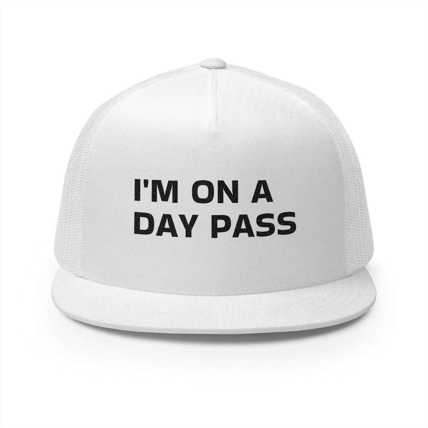 Funny Senior Hat – “I’m On a Day Pass” – Sarcastic Senior Merch & Dark Humored Retirement Gift