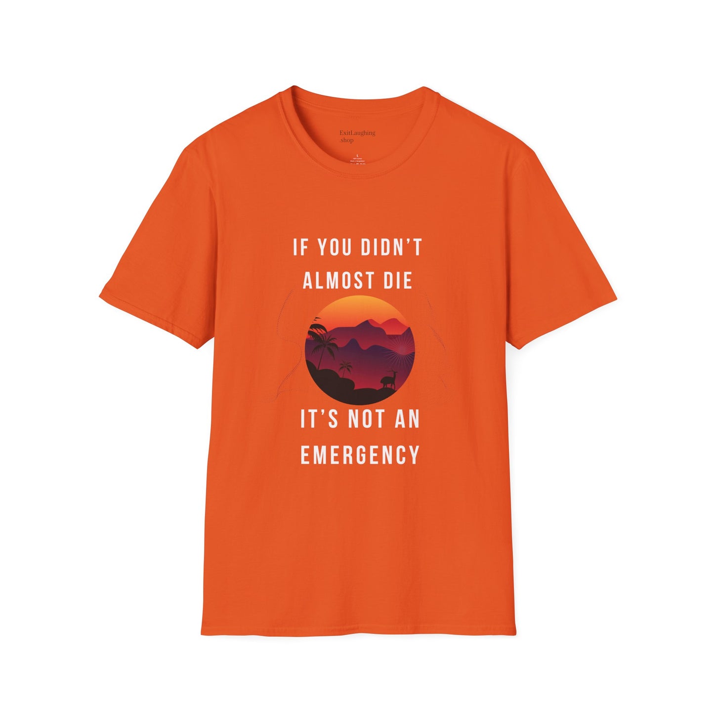 Funny Senior Tee – “If You Didn’t Almost Die, It’s Not an Emergency” – Sarcastic Senior Merch, Dark Humor Shirt & Funny Aging T-Shirt, Perfect Retirement Gift