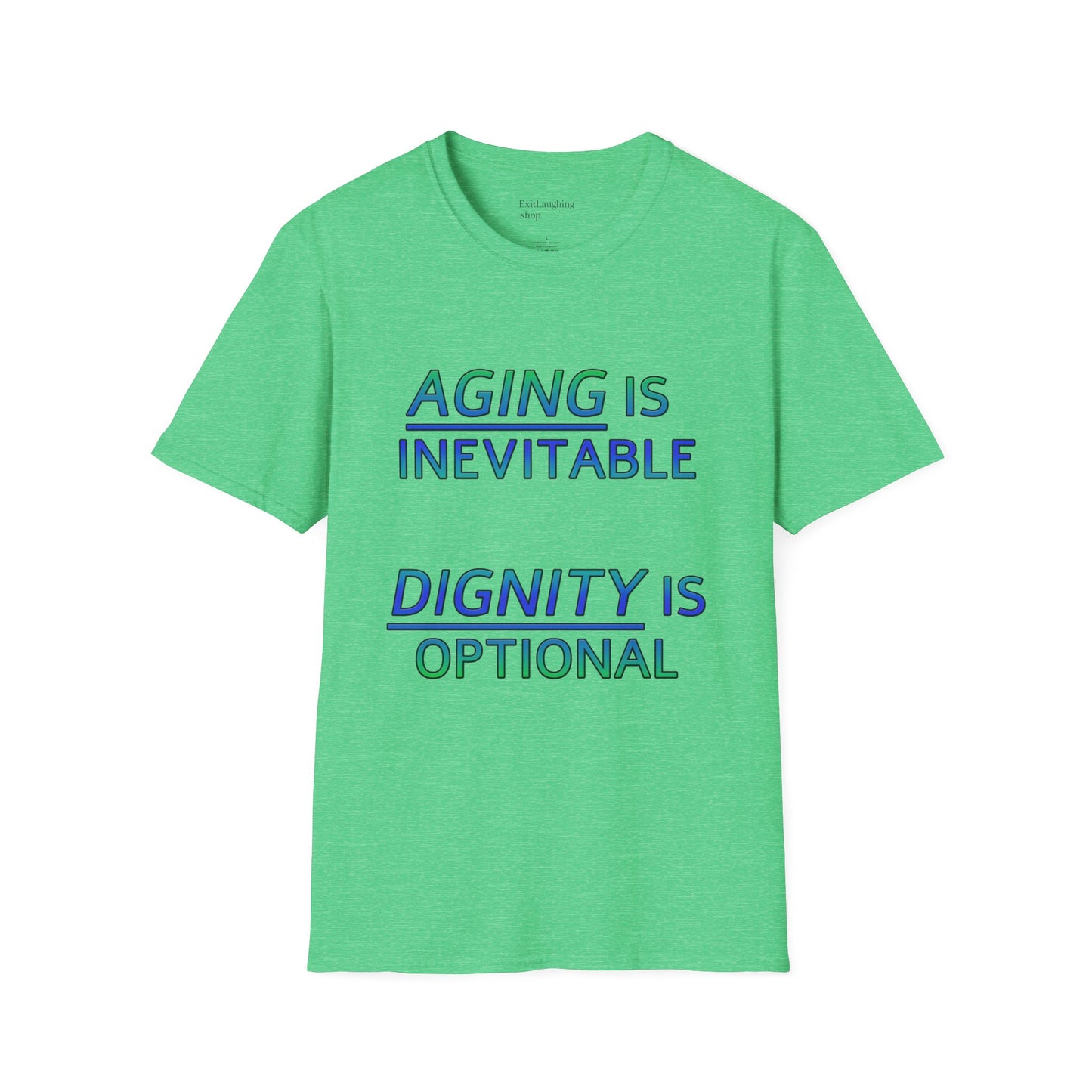 Funny Senior Tee – “Aging Is Inevitable, Dignity Is Optional” – Sarcastic Senior Merch, Dark Humor Shirt & Funny Aging T-Shirt, Perfect Retirement Gift
