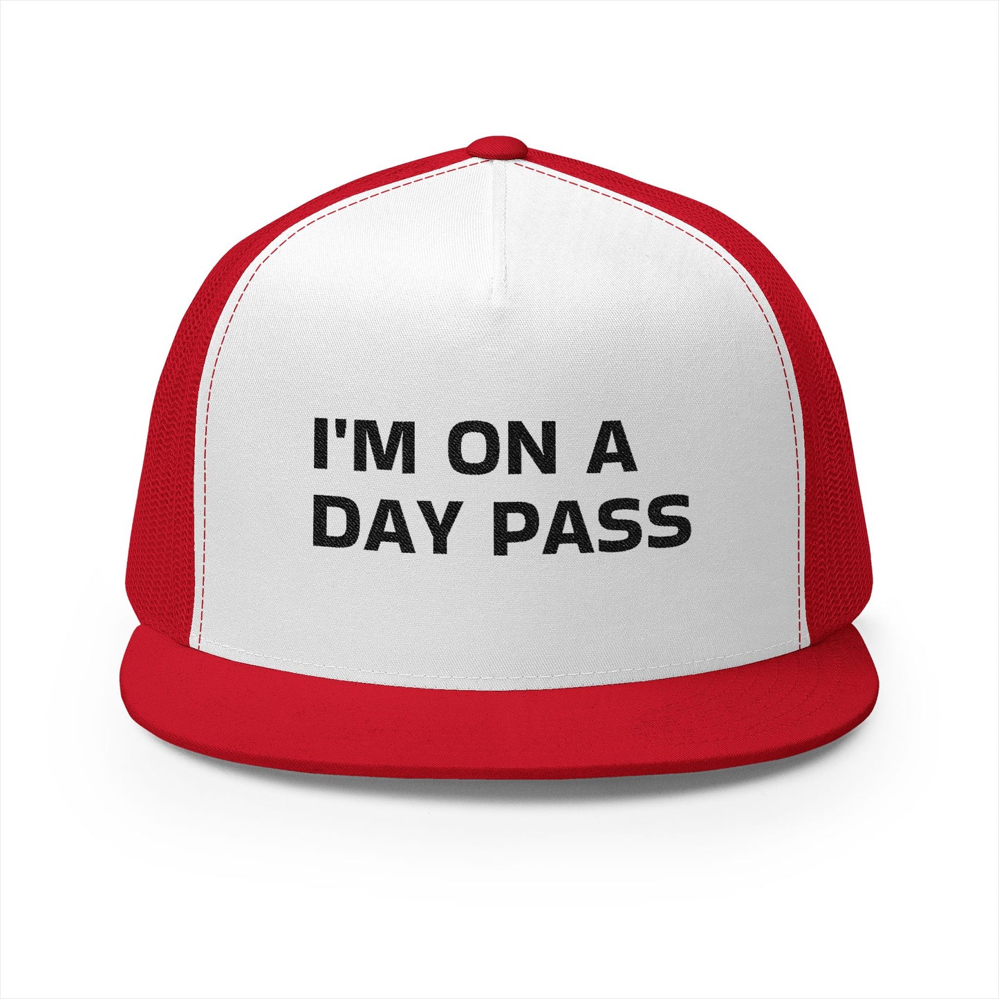 Funny Senior Hat – “I’m On a Day Pass” – Sarcastic Senior Merch & Dark Humored Retirement Gift