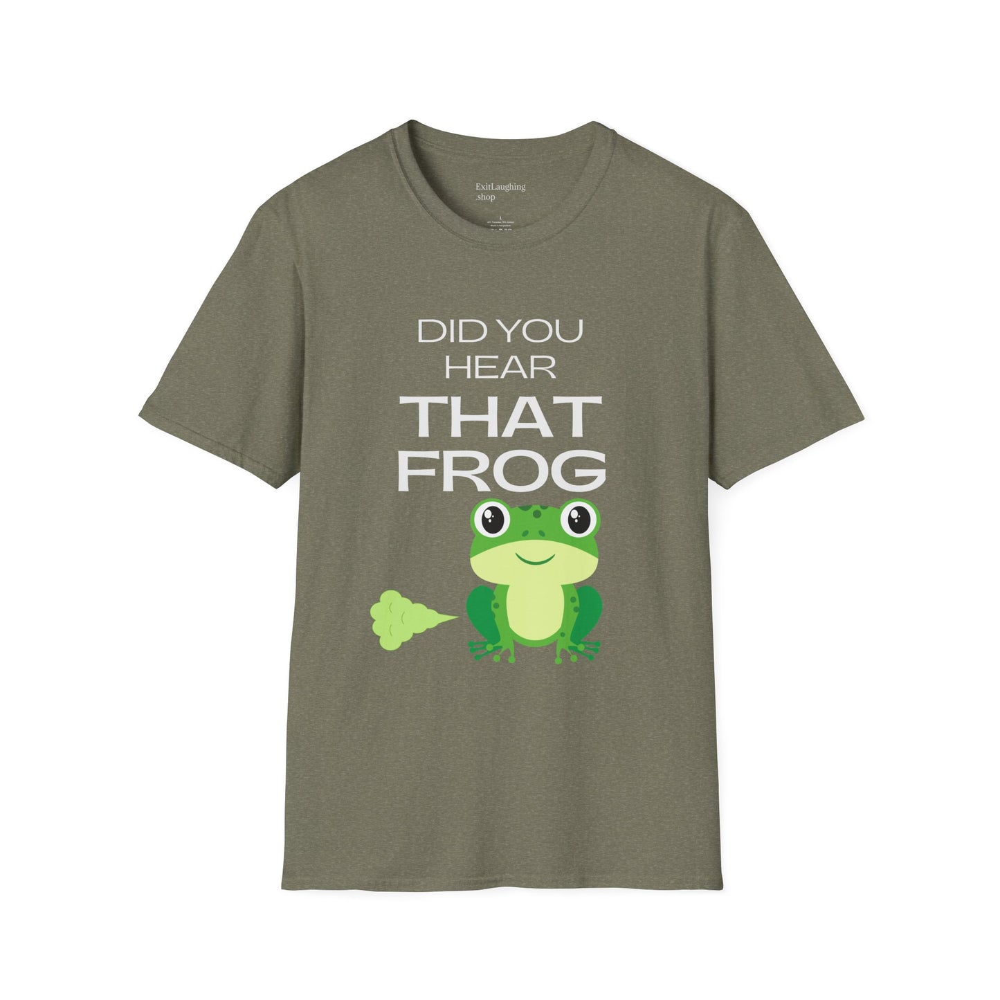 Funny Senior Tee – “Did You Hear That Frog?” – Sarcastic Senior Merch, Dark Humor Shirt & Funny Aging T-Shirt, Perfect Retirement Gift