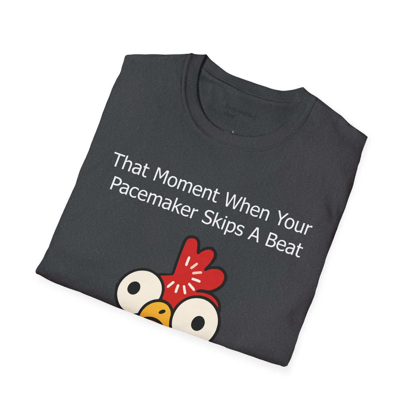 Funny Senior Tee – “That Moment When Your Pacemaker Skips and So Do You” – Sarcastic Senior Merch, Dark Humor Shirt & Funny Aging T-Shirt, Perfect Retirement Gift