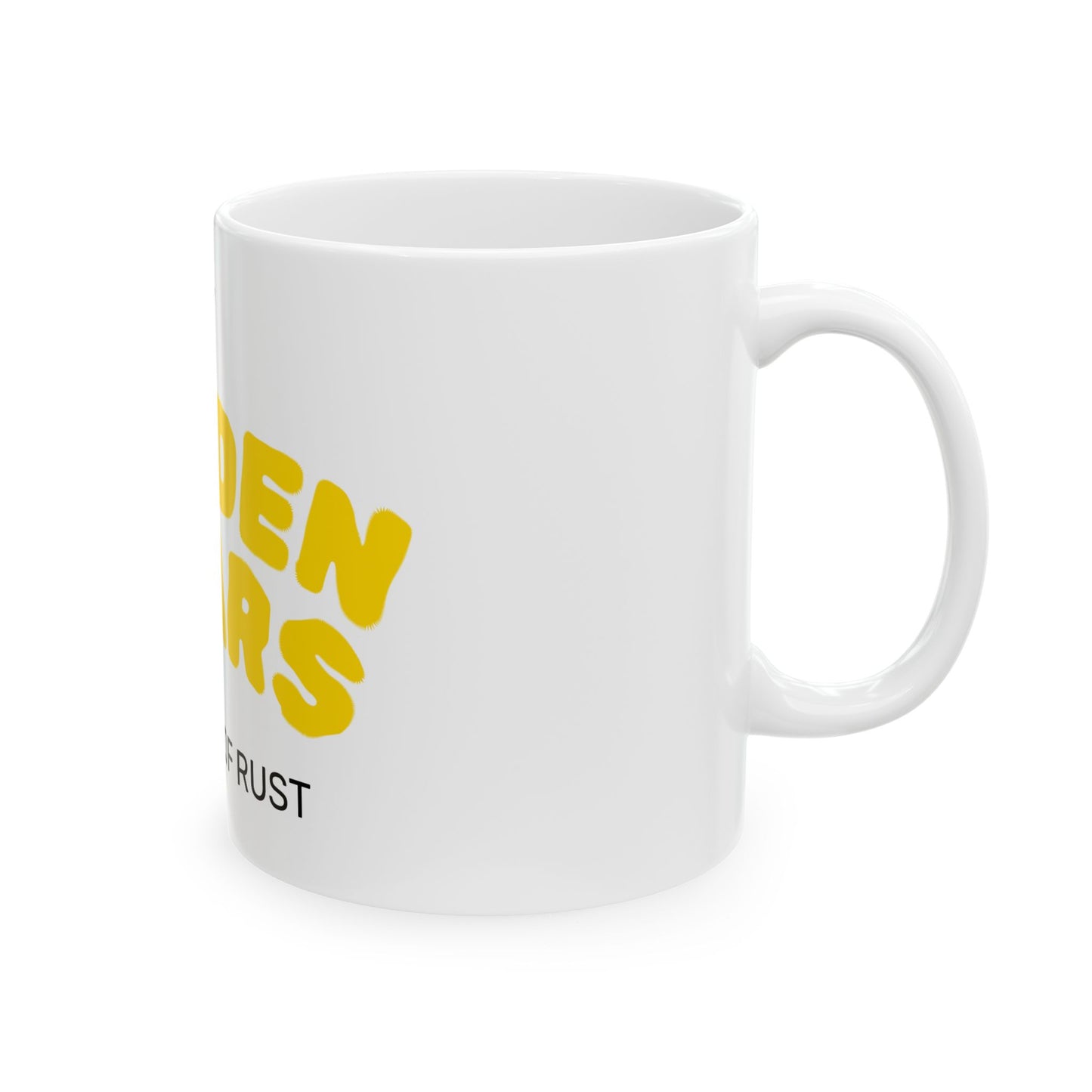 Funny Senior Coffee Mug ‘My Golden Years Are Full Of Rust’ – Sarcastic Senior Merch, Dark Humor Coffee Cup, Perfect Retirement Gift for Seniors, Grandparents, and Aging Legends