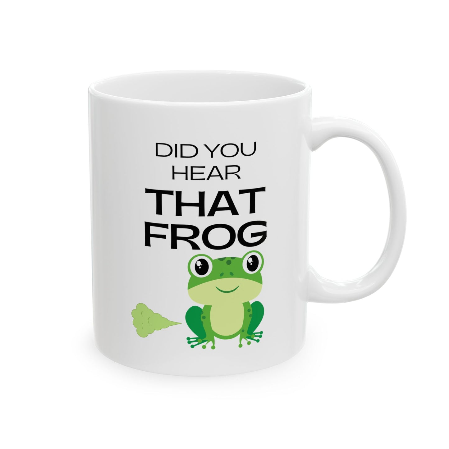 Funny Senior Coffee Mug ‘Did You Hear That Frog?’ – Sarcastic Senior Merch, Dark Humor Coffee Cup, Perfect Retirement Gift for Seniors, Grandparents, and Aging Legends