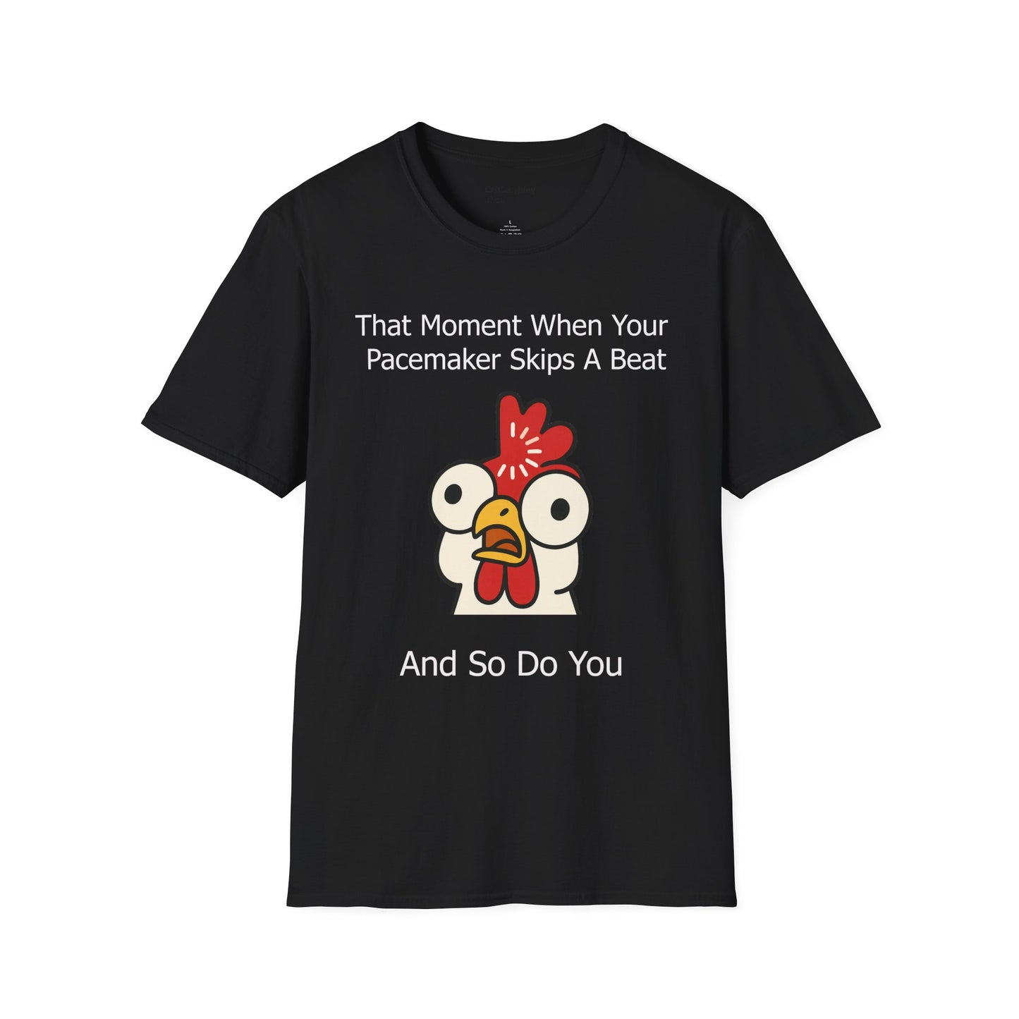 Funny Senior Tee – “That Moment When Your Pacemaker Skips and So Do You” – Sarcastic Senior Merch, Dark Humor Shirt & Funny Aging T-Shirt, Perfect Retirement Gift