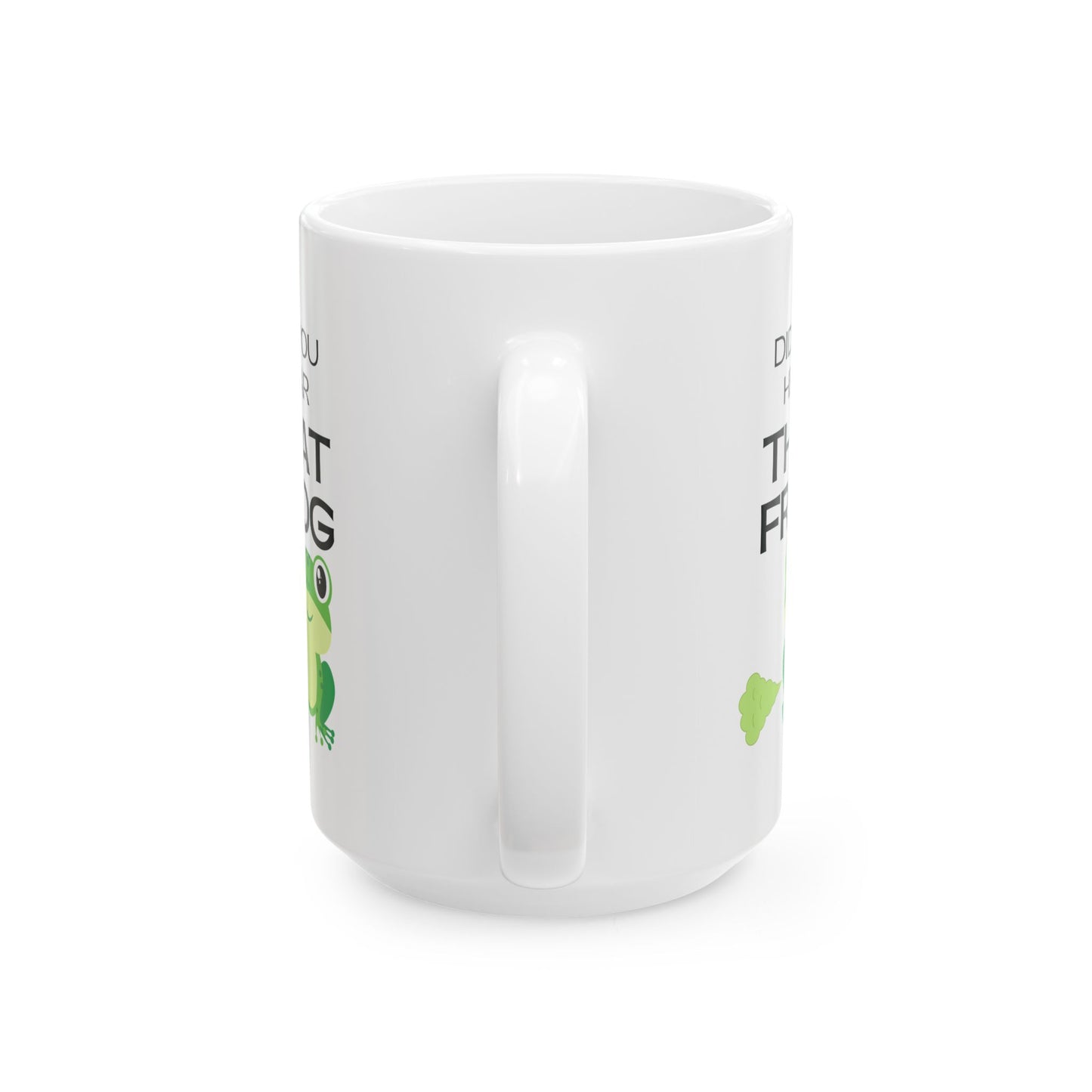 Funny Senior Coffee Mug ‘Did You Hear That Frog?’ – Sarcastic Senior Merch, Dark Humor Coffee Cup, Perfect Retirement Gift for Seniors, Grandparents, and Aging Legends