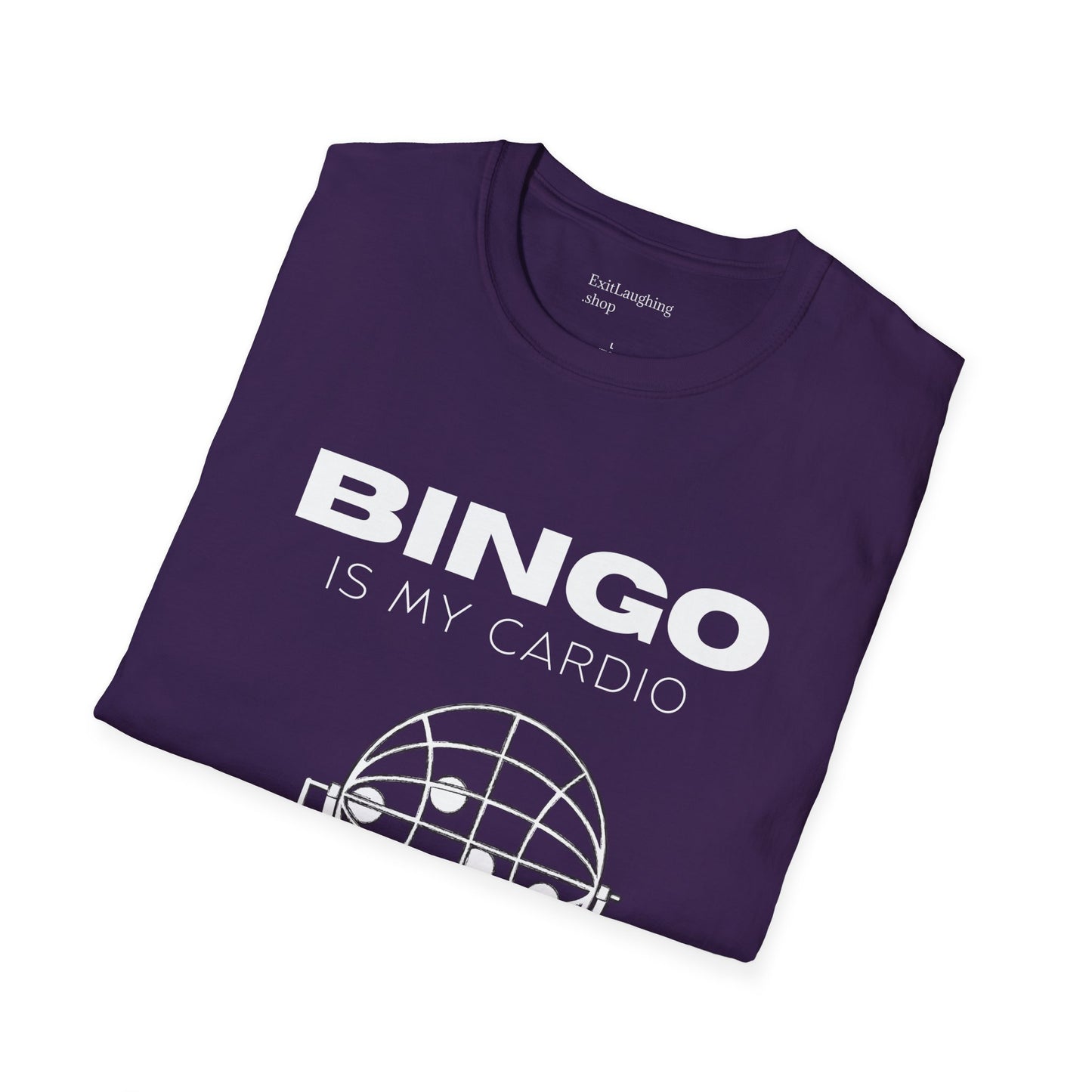 Funny Senior Tee – “BINGO Is My Cardio” – Sarcastic Senior Merch, Dark Humor Shirt & Funny Aging T-Shirt, Perfect Retirement Gift for Seniors