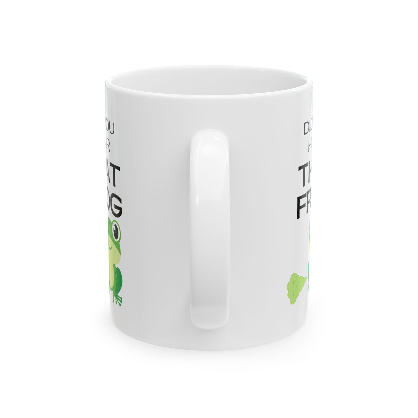 Funny Senior Coffee Mug ‘Did You Hear That Frog?’ – Sarcastic Senior Merch, Dark Humor Coffee Cup, Perfect Retirement Gift for Seniors, Grandparents, and Aging Legends