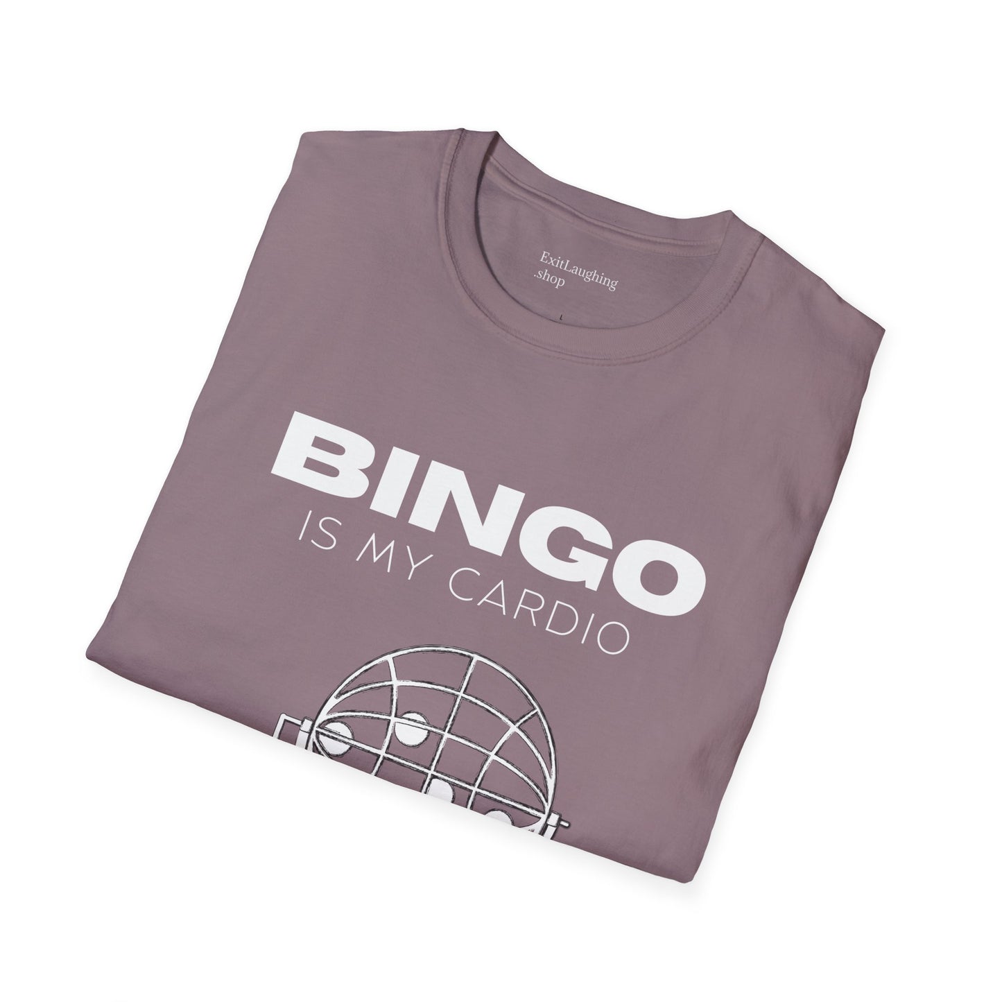 Funny Senior Tee – “BINGO Is My Cardio” – Sarcastic Senior Merch, Dark Humor Shirt & Funny Aging T-Shirt, Perfect Retirement Gift for Seniors
