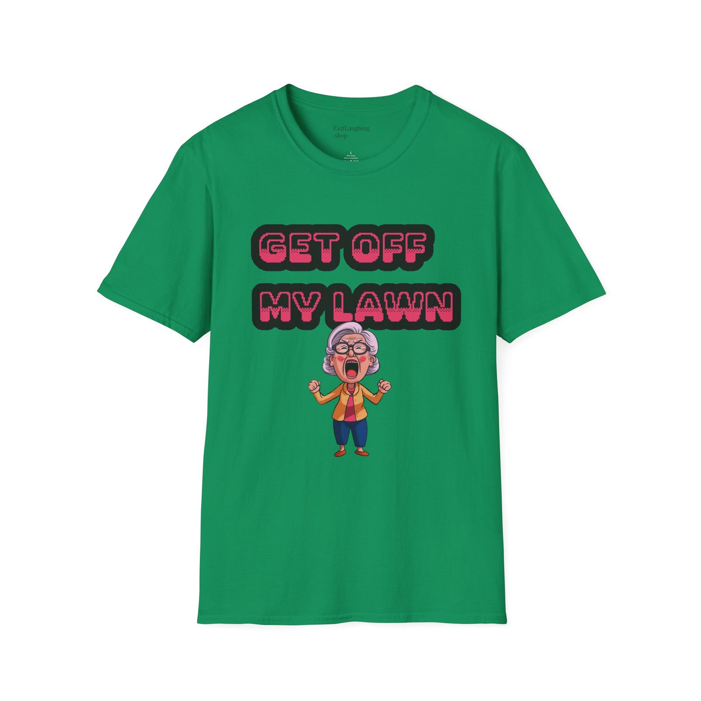 Funny Senior Tee – “Get Off My Lawn” – Sarcastic Senior Merch, Dark Humor Shirt & Funny Aging T-Shirt, Perfect Retirement Gift