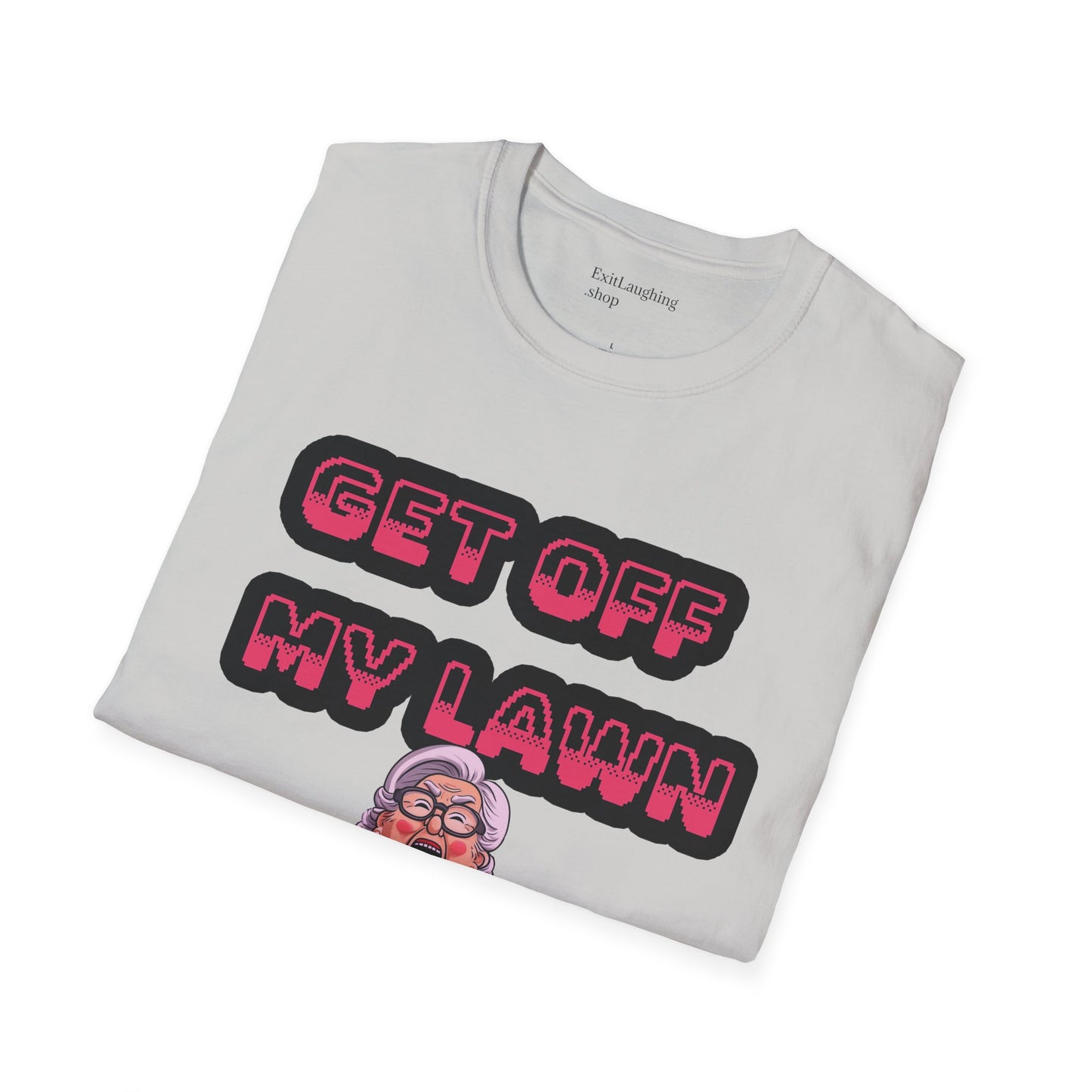 Funny Senior Tee – “Get Off My Lawn” – Sarcastic Senior Merch, Dark Humor Shirt & Funny Aging T-Shirt, Perfect Retirement Gift