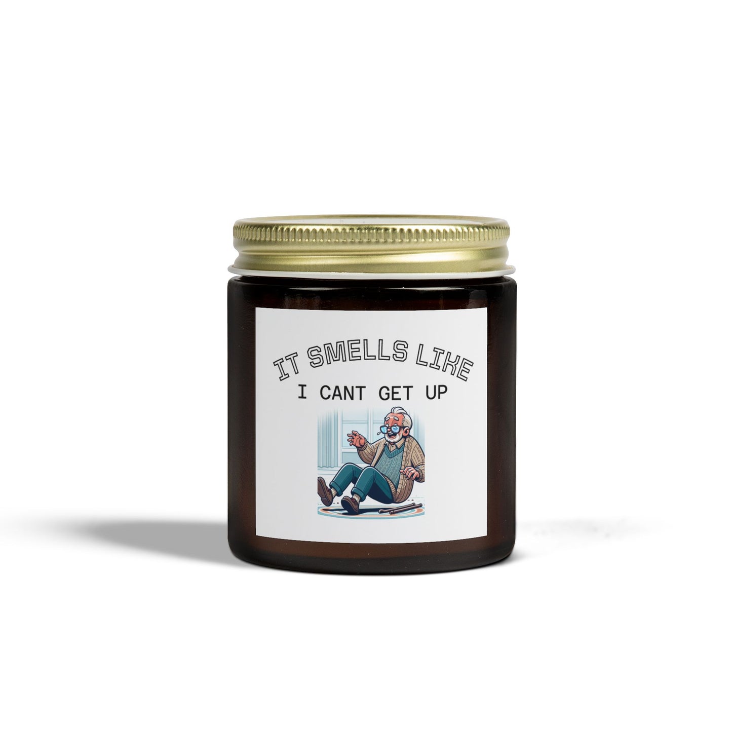 Funny Scented Soy Candle for Seniors – “It Smells Like I Can’t Get Up” Sarcastic Senior Merch & Dark Humored Retirement Gift