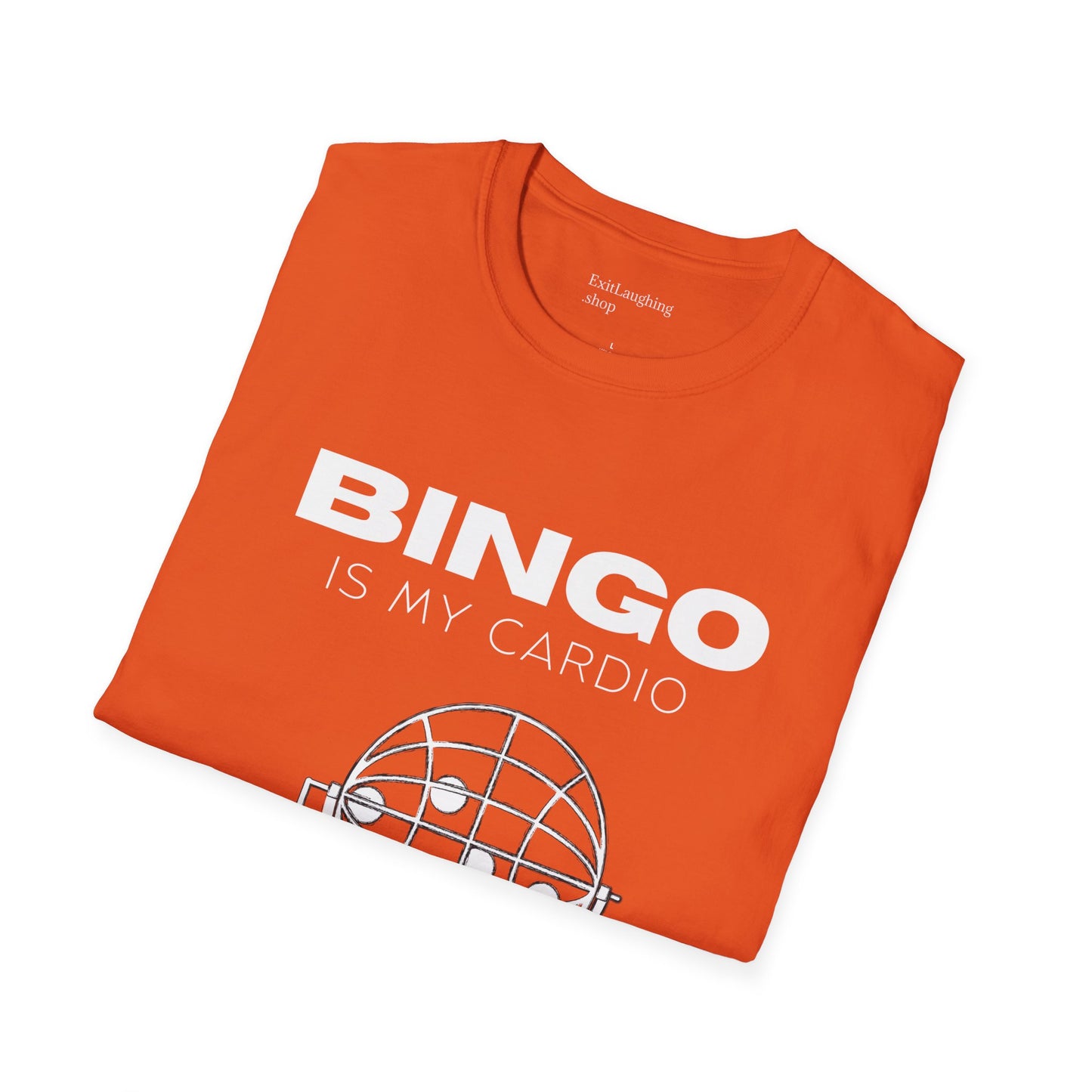 Funny Senior Tee – “BINGO Is My Cardio” – Sarcastic Senior Merch, Dark Humor Shirt & Funny Aging T-Shirt, Perfect Retirement Gift for Seniors