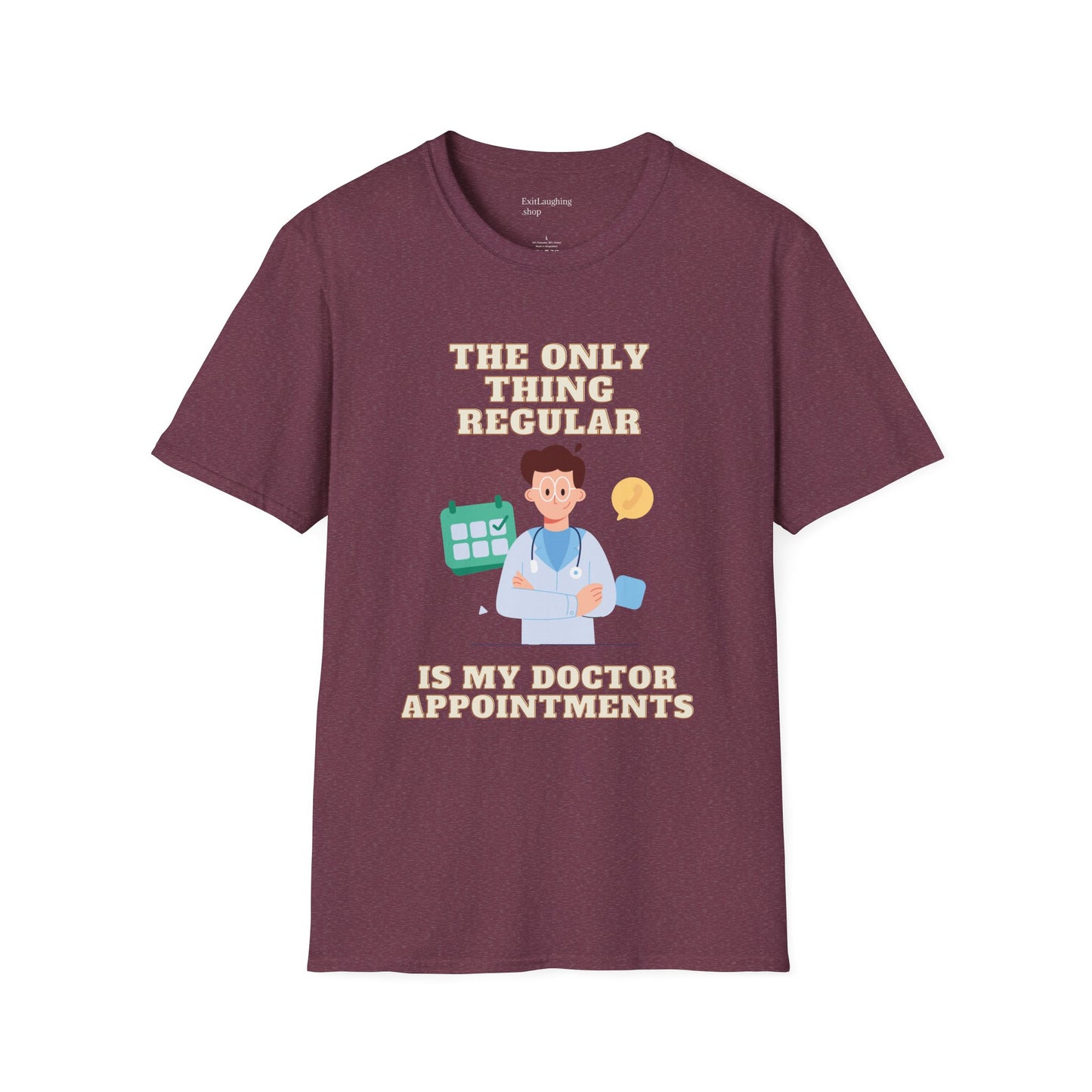 Funny Senior Tee – “The Only Thing Regular Is My Doctor Appointments” – Sarcastic Senior Merch, Dark Humor Shirt & Funny Aging T-Shirt, Perfect Retirement Gift for Seniors