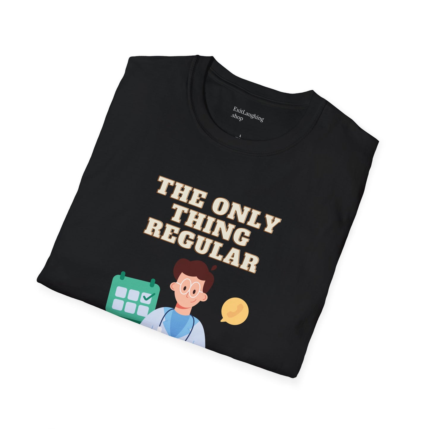 Funny Senior Tee – “The Only Thing Regular Is My Doctor Appointments” – Sarcastic Senior Merch, Dark Humor Shirt & Funny Aging T-Shirt, Perfect Retirement Gift for Seniors