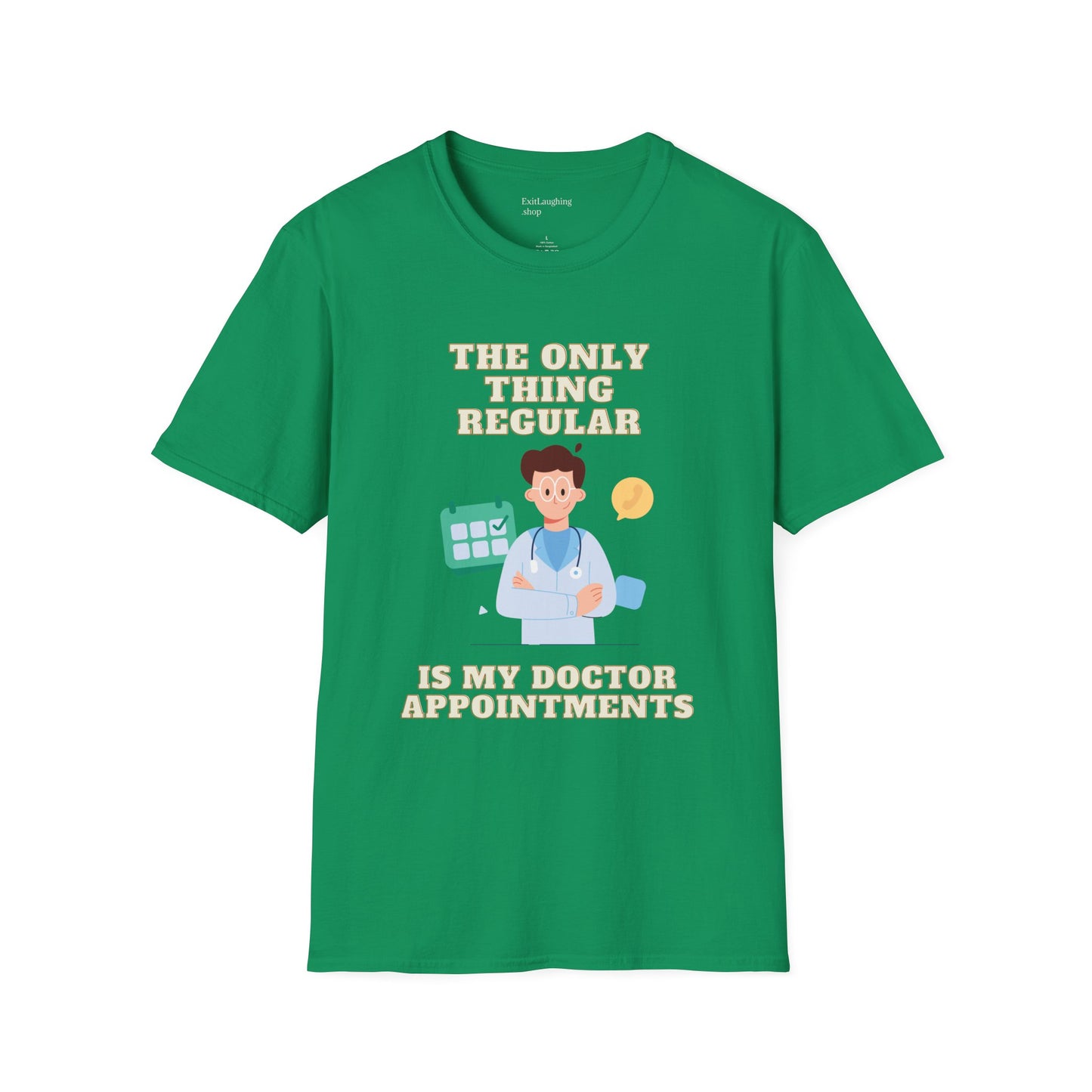 Funny Senior Tee – “The Only Thing Regular Is My Doctor Appointments” – Sarcastic Senior Merch, Dark Humor Shirt & Funny Aging T-Shirt, Perfect Retirement Gift for Seniors