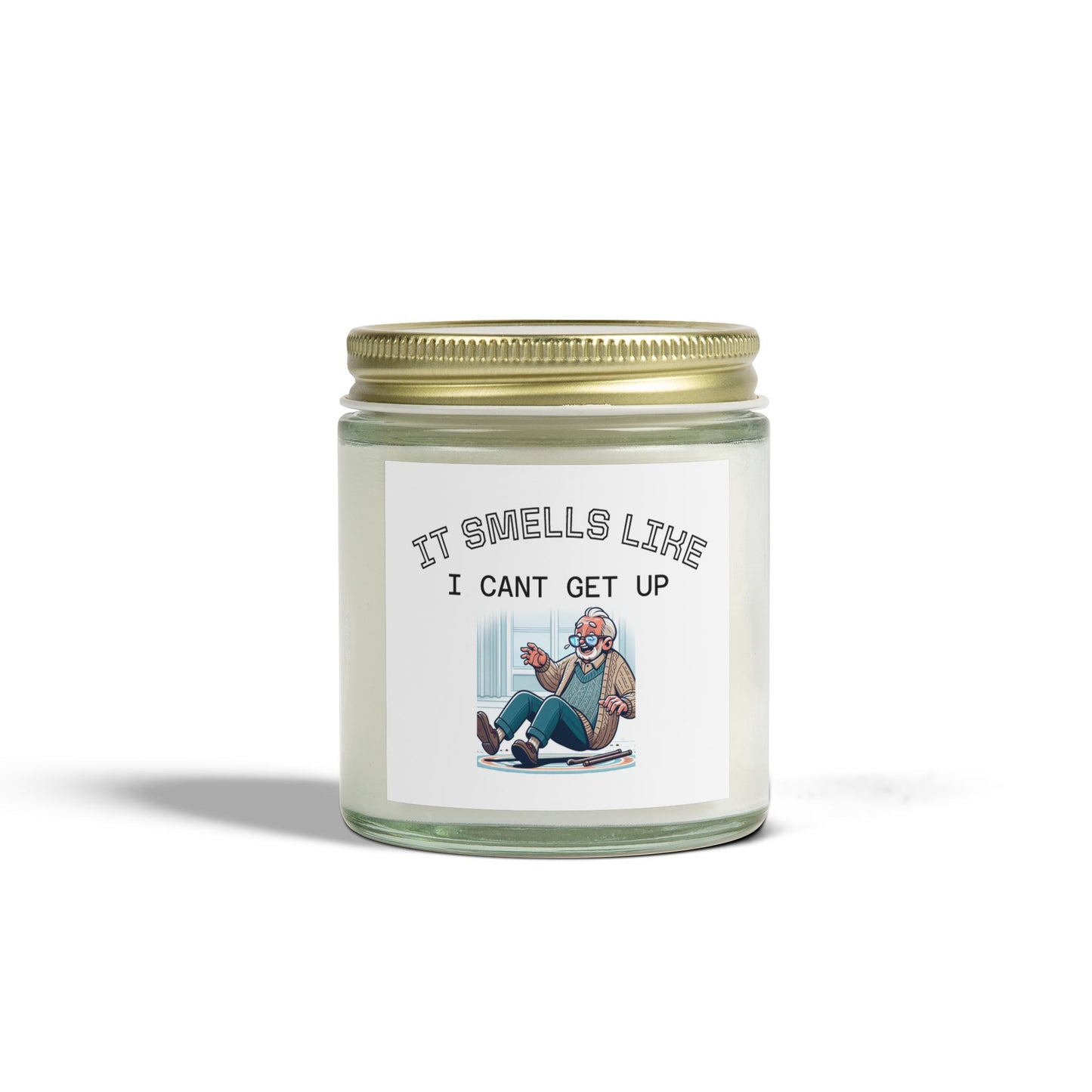 Funny Scented Soy Candle for Seniors – “It Smells Like I Can’t Get Up” Sarcastic Senior Merch & Dark Humored Retirement Gift