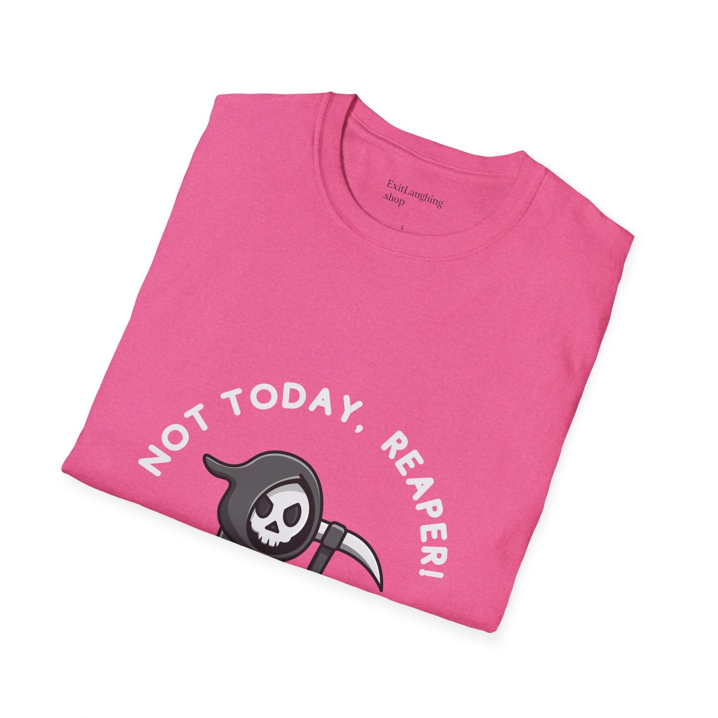 Funny Senior Tee – “Not Today, Reaper!” – Sarcastic Senior Merch, Dark Humor Shirt & Funny Aging T-Shirt, Perfect Retirement Gift
