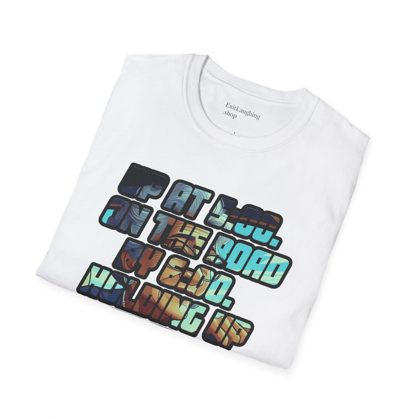 Funny Senior Tee – “Up at 5:00. On the Road by 6:00. Holding Up Traffic by 6:05.” – Sarcastic Senior Merch, Dark Humor Shirt & Funny Aging T-Shirt, Perfect Retirement Gift