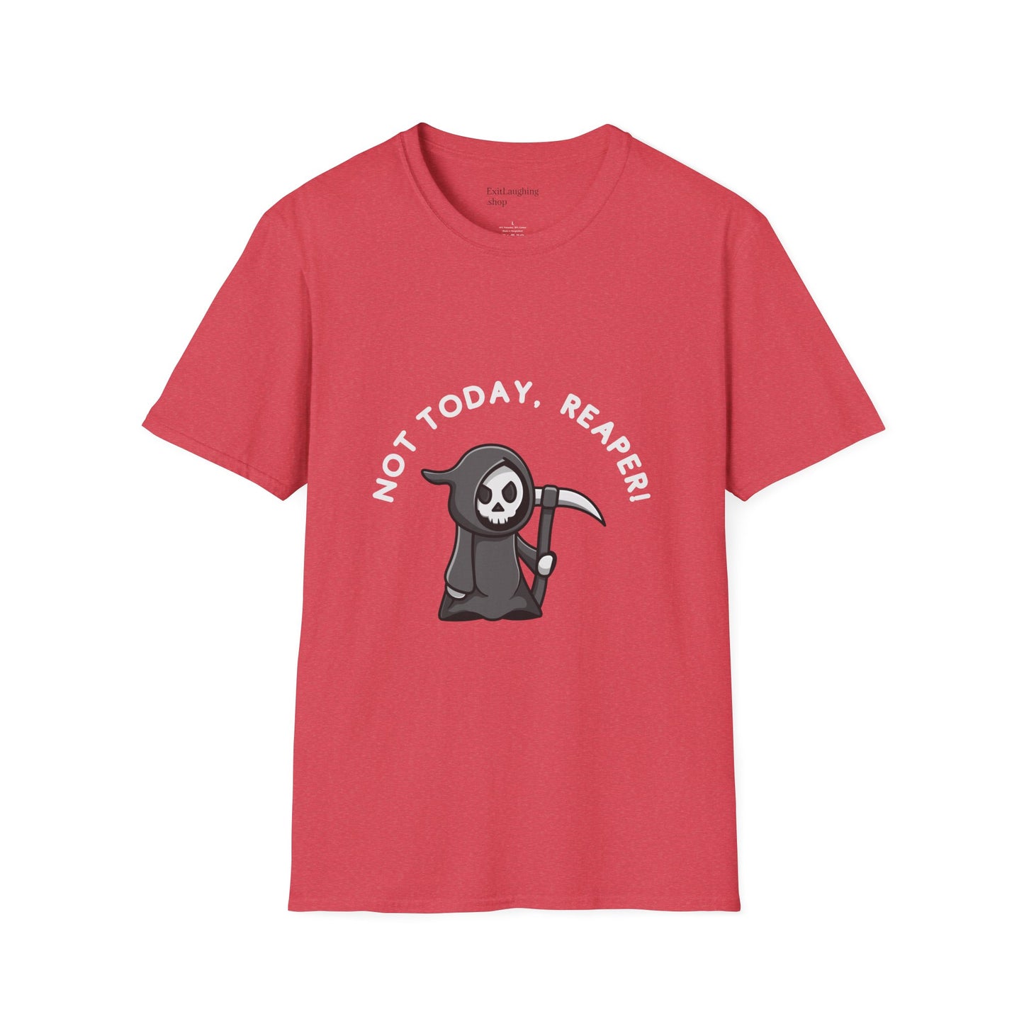 Funny Senior Tee – “Not Today, Reaper!” – Sarcastic Senior Merch, Dark Humor Shirt & Funny Aging T-Shirt, Perfect Retirement Gift