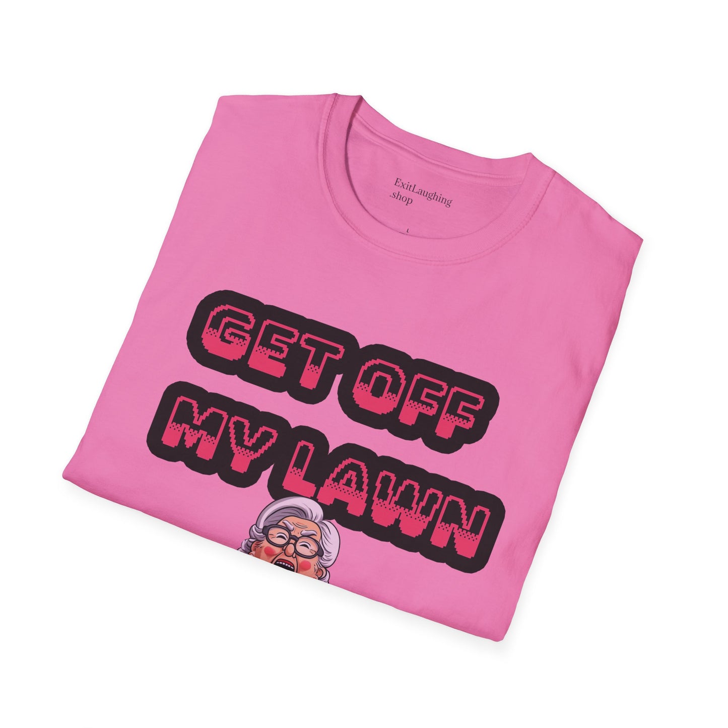 Funny Senior Tee – “Get Off My Lawn” – Sarcastic Senior Merch, Dark Humor Shirt & Funny Aging T-Shirt, Perfect Retirement Gift