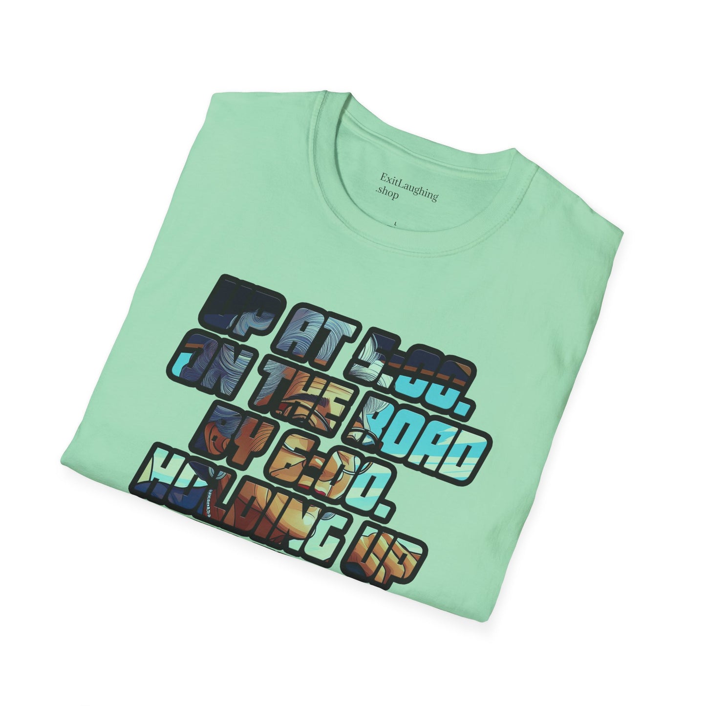 Funny Senior Tee – “Up at 5:00. On the Road by 6:00. Holding Up Traffic by 6:05.” – Sarcastic Senior Merch, Dark Humor Shirt & Funny Aging T-Shirt, Perfect Retirement Gift