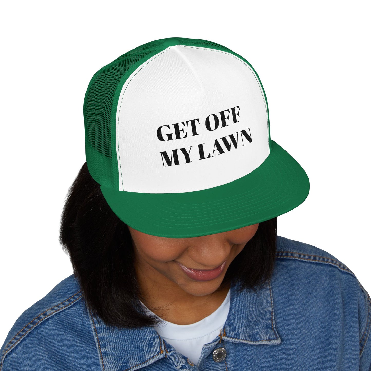 Funny Senior Hat – “Get Off My Lawn” – Sarcastic Senior Merch & Dark Humored Retirement Gift
