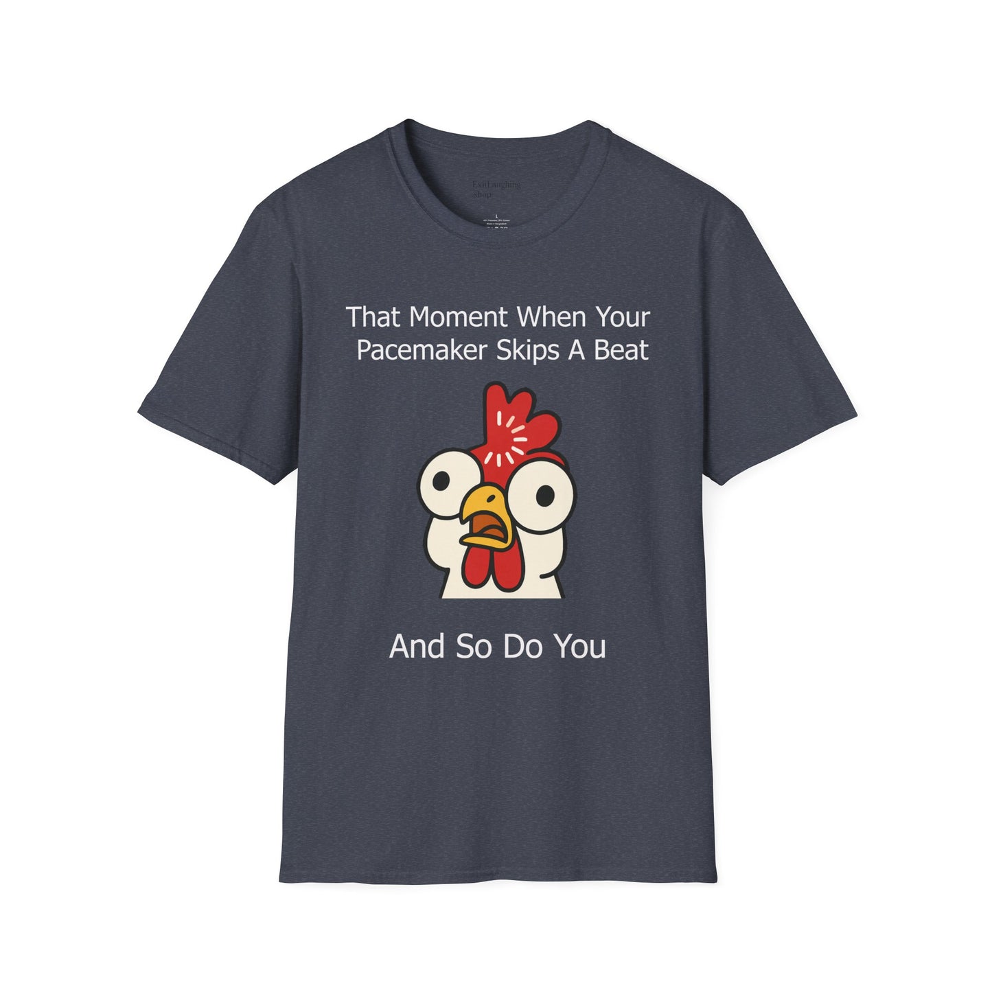 Funny Senior Tee – “That Moment When Your Pacemaker Skips and So Do You” – Sarcastic Senior Merch, Dark Humor Shirt & Funny Aging T-Shirt, Perfect Retirement Gift
