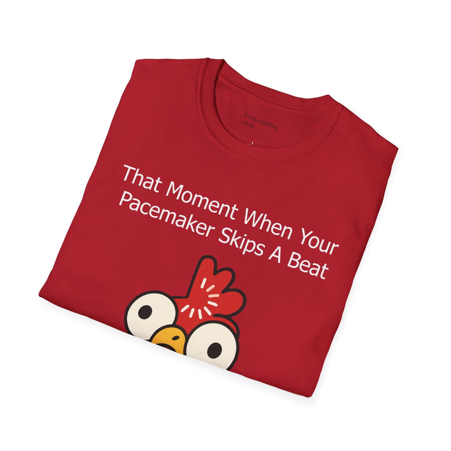 Funny Senior Tee – “That Moment When Your Pacemaker Skips and So Do You” – Sarcastic Senior Merch, Dark Humor Shirt & Funny Aging T-Shirt, Perfect Retirement Gift