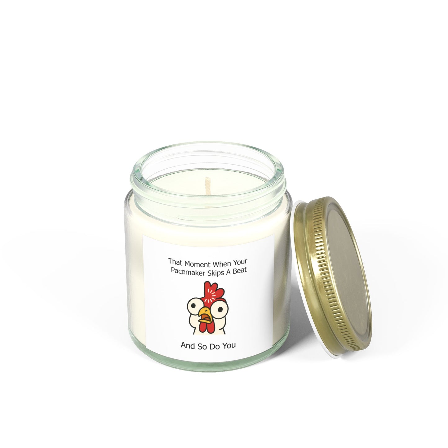 Funny Scented Soy Candle for Seniors – “That Moment When Your Pacemaker Skips a Beat… and So Do You” – Sarcastic Senior Merch & Dark Humored Retirement Gift