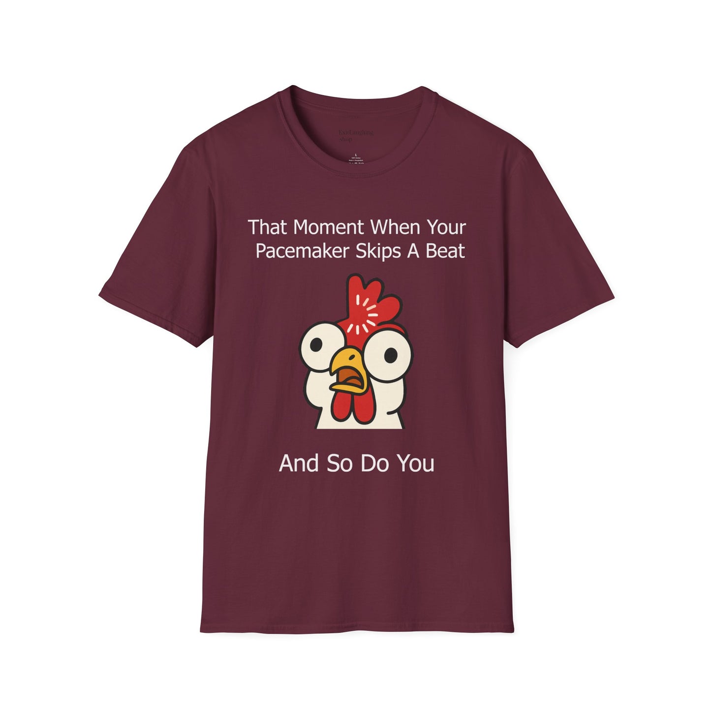 Funny Senior Tee – “That Moment When Your Pacemaker Skips and So Do You” – Sarcastic Senior Merch, Dark Humor Shirt & Funny Aging T-Shirt, Perfect Retirement Gift
