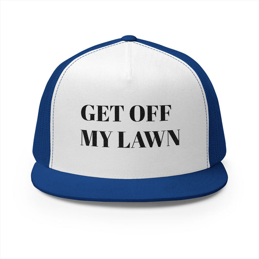Funny Senior Hat – “Get Off My Lawn” – Sarcastic Senior Merch & Dark Humored Retirement Gift